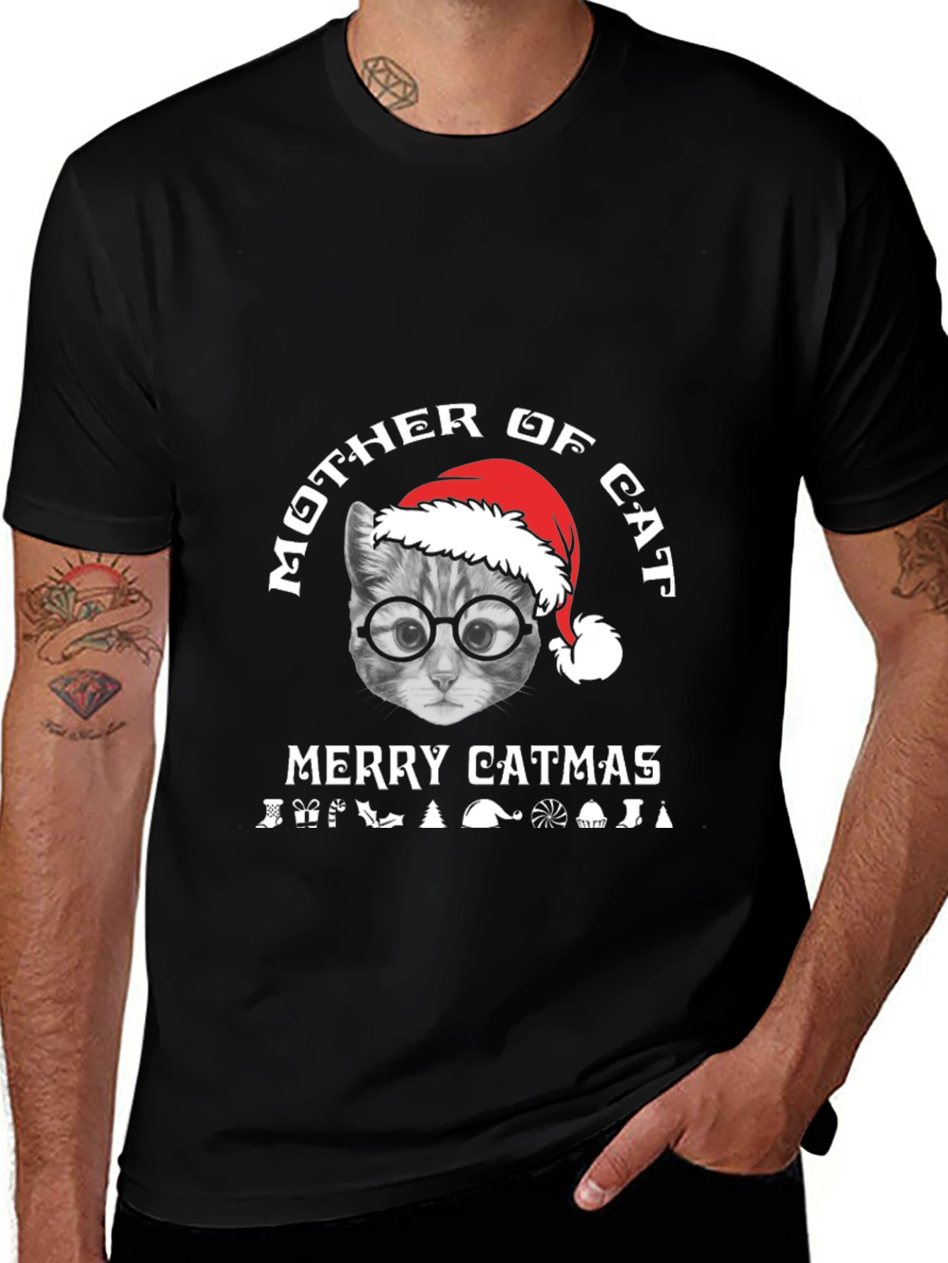 Variant 22 of Mother of Cat - Merry Catmas T-Shirt