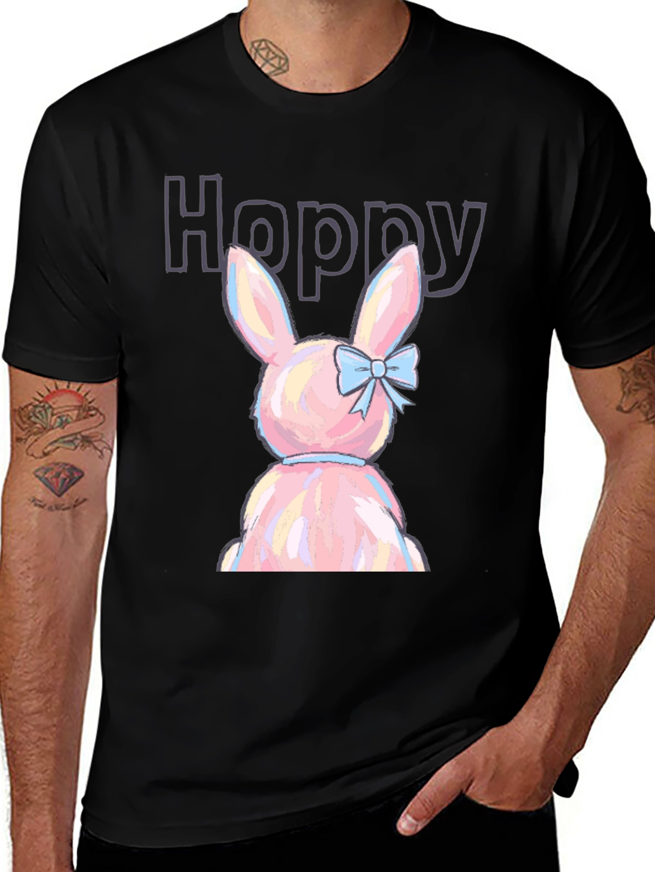 Hoppy Easter Bunny Graphic T-Shirt