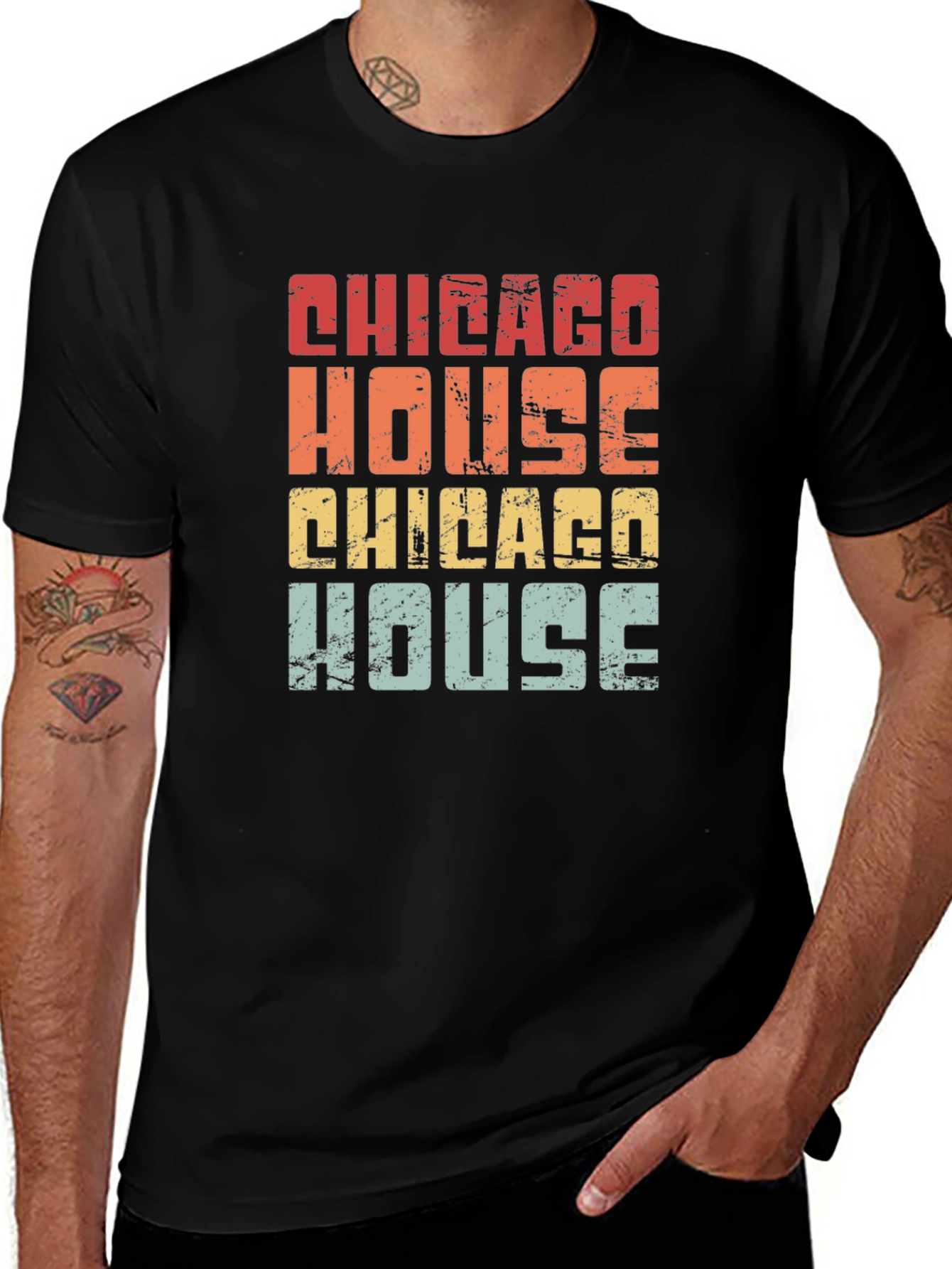 Chicago House Music Retro Graphic T-Shirt