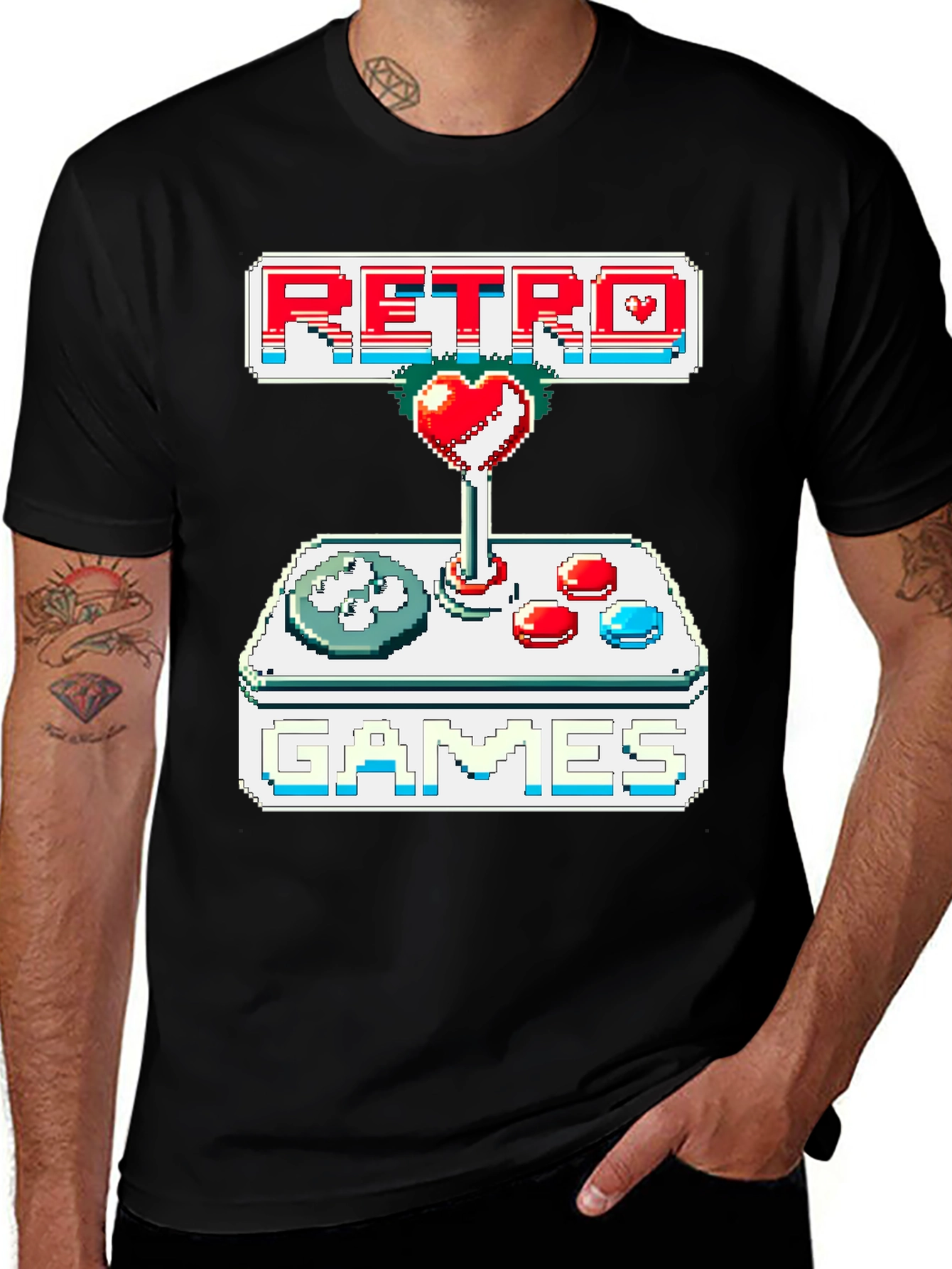 Variant 21 of Retro Games Pixel Art Graphic T-Shirt