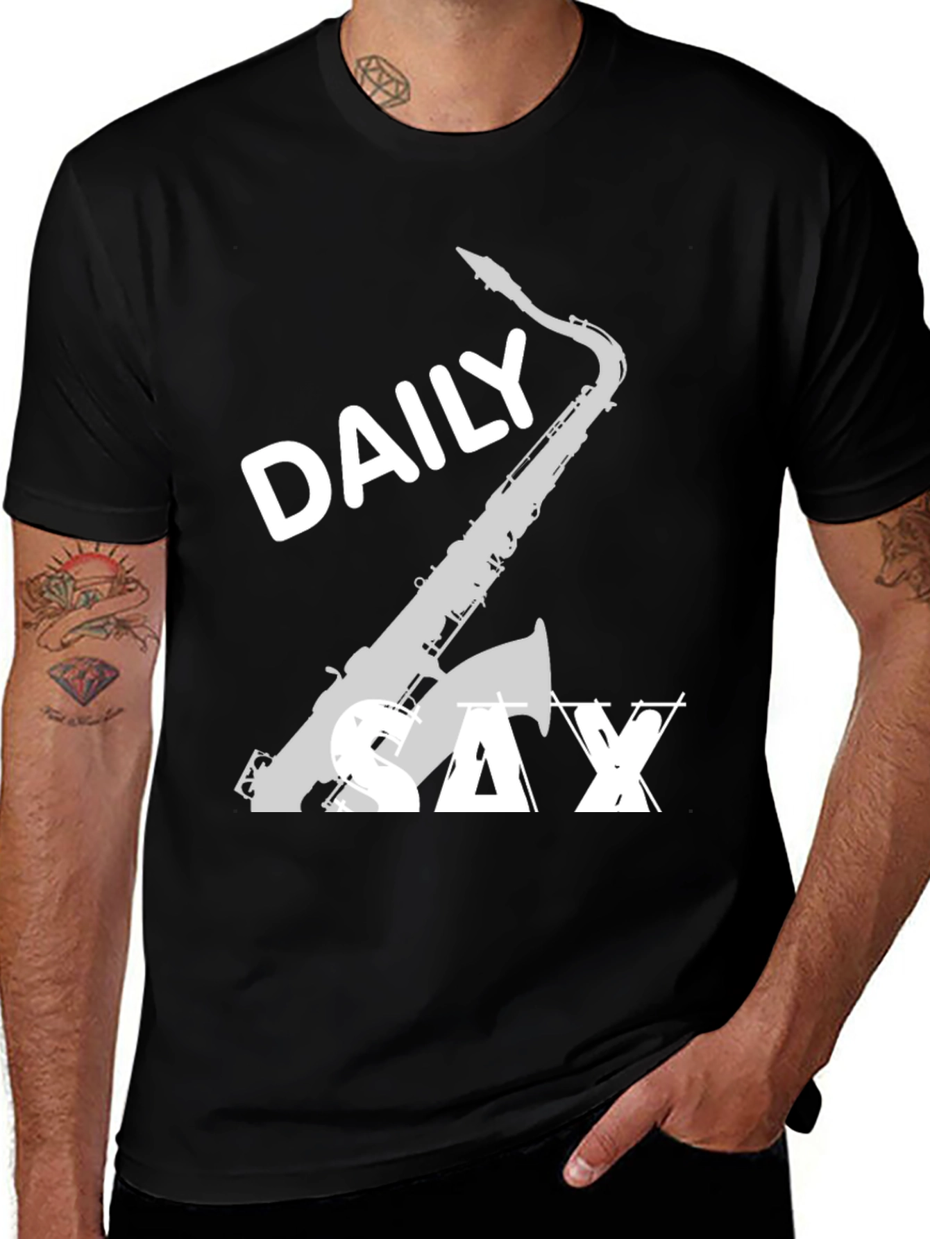 Variant 30 of Daily Sax T-Shirt - Cool Music Lover Tee