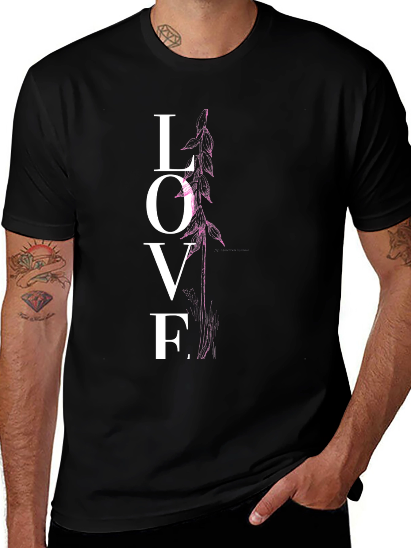 Variant 14 of LOVE Floral T-Shirt - Stylish Graphic Tee