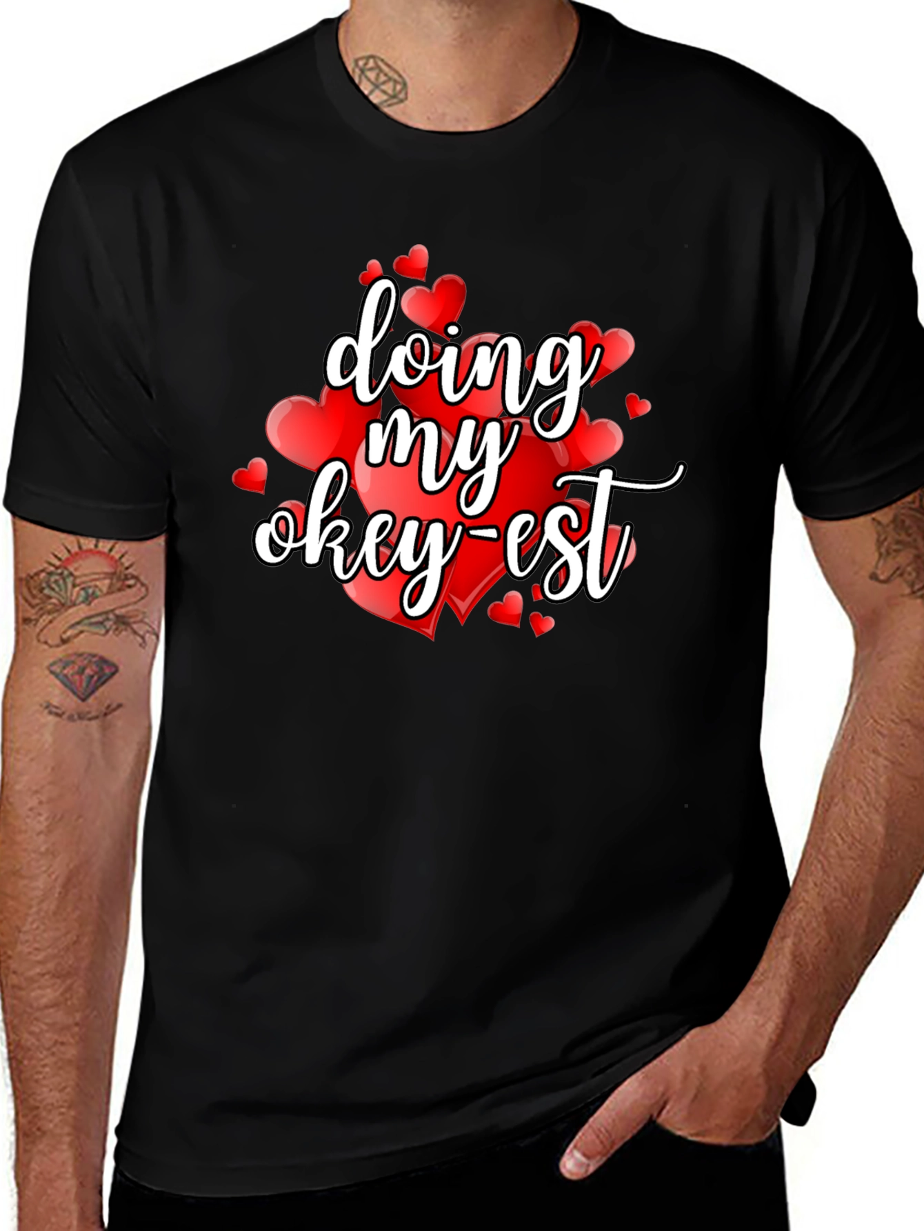 Variant 21 of Doing My Okey-est Graphic Tee - Valentine's Day Shirt