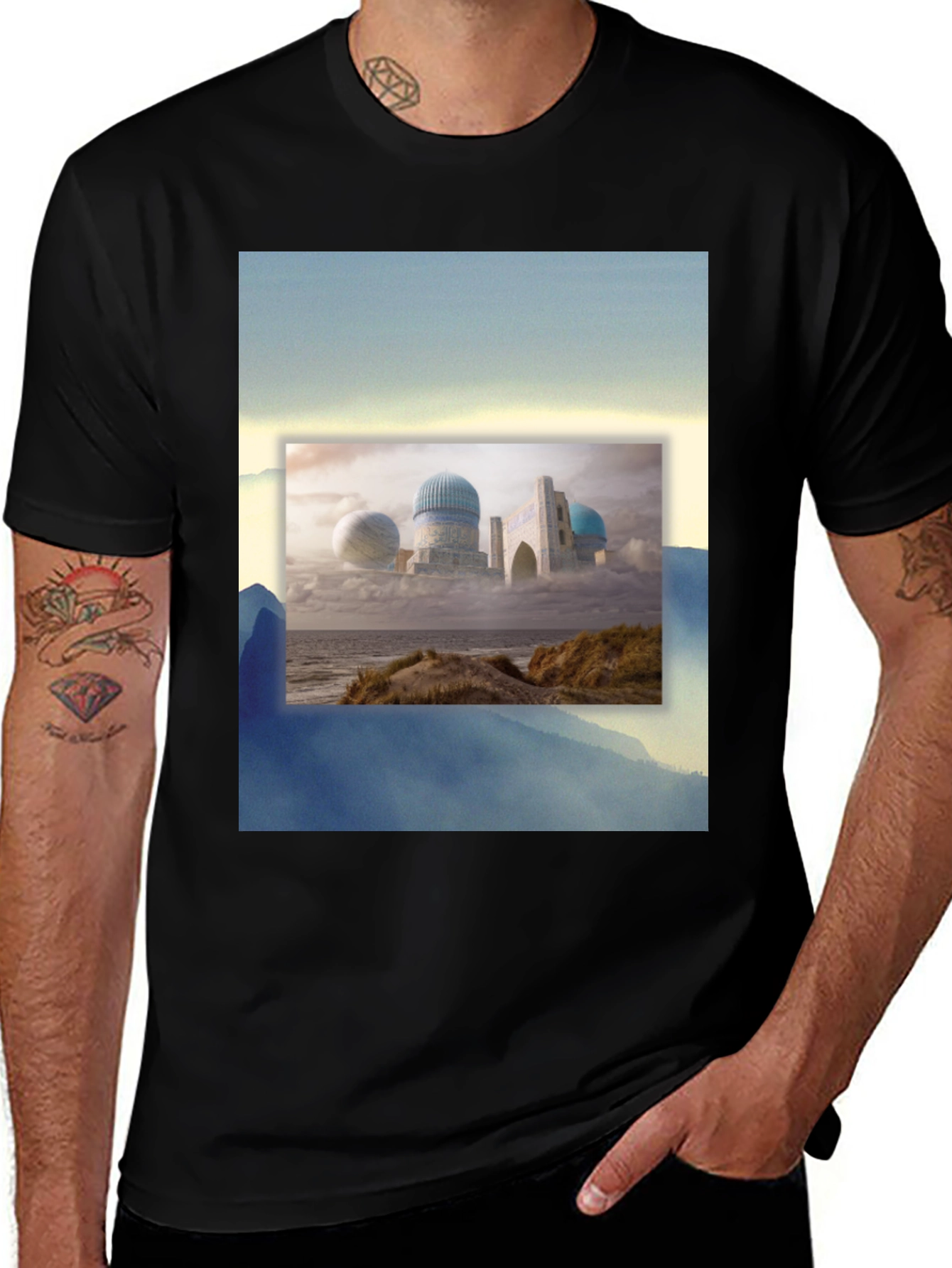 Variant 4 of Dreamscape Tee: Unique Graphic Print, Soft Cotton Blend
