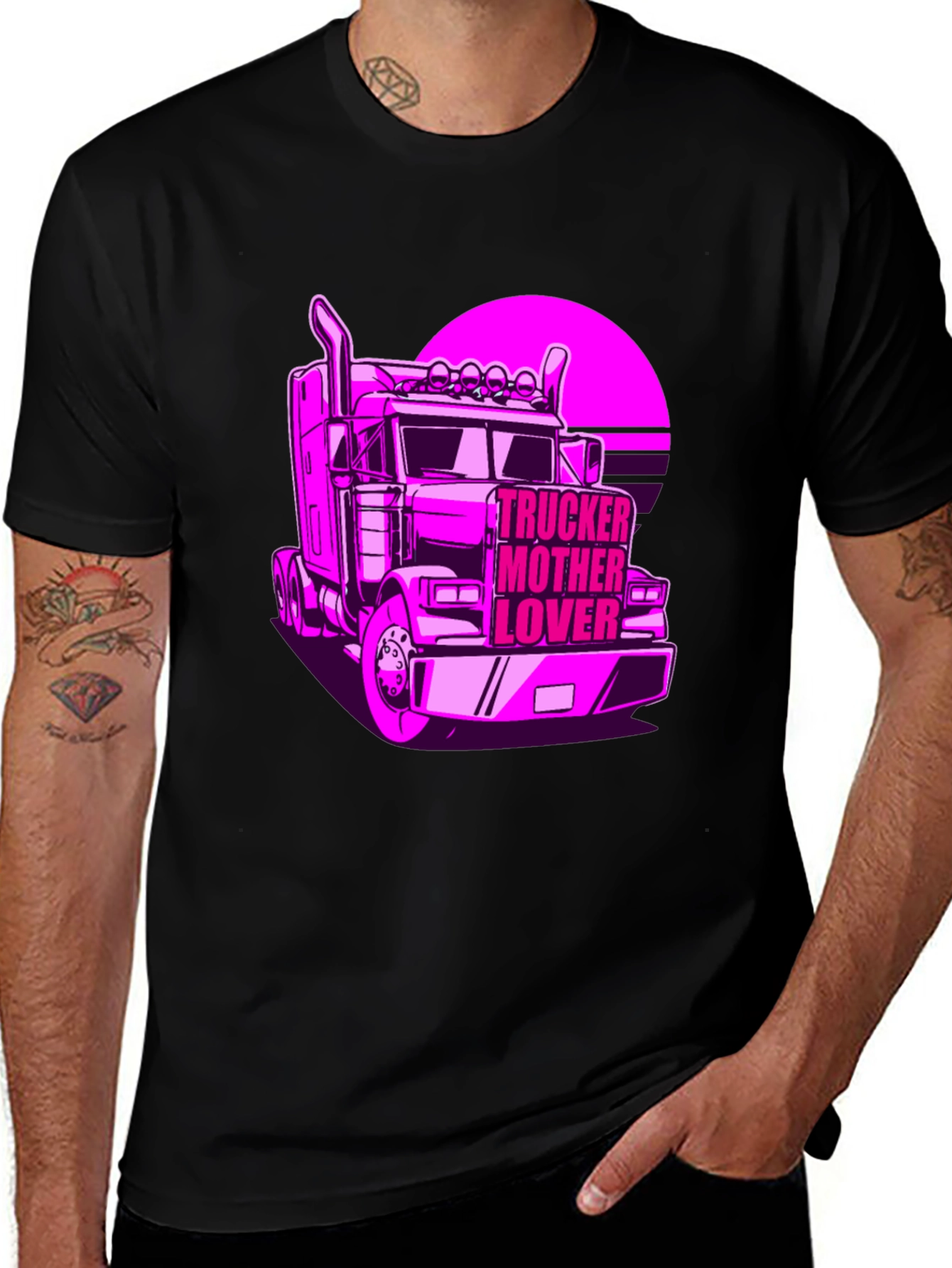 Variant 26 of Trucker Mother Lover T-Shirt - Novelty Graphic Tee