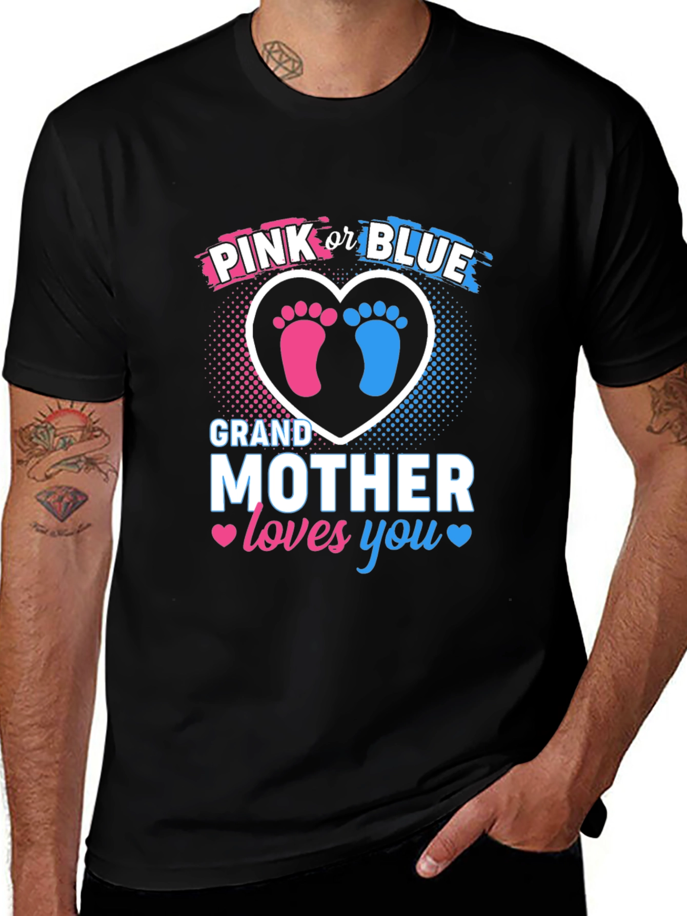 Pink or Blue Grandmother Gender Reveal T-Shirt