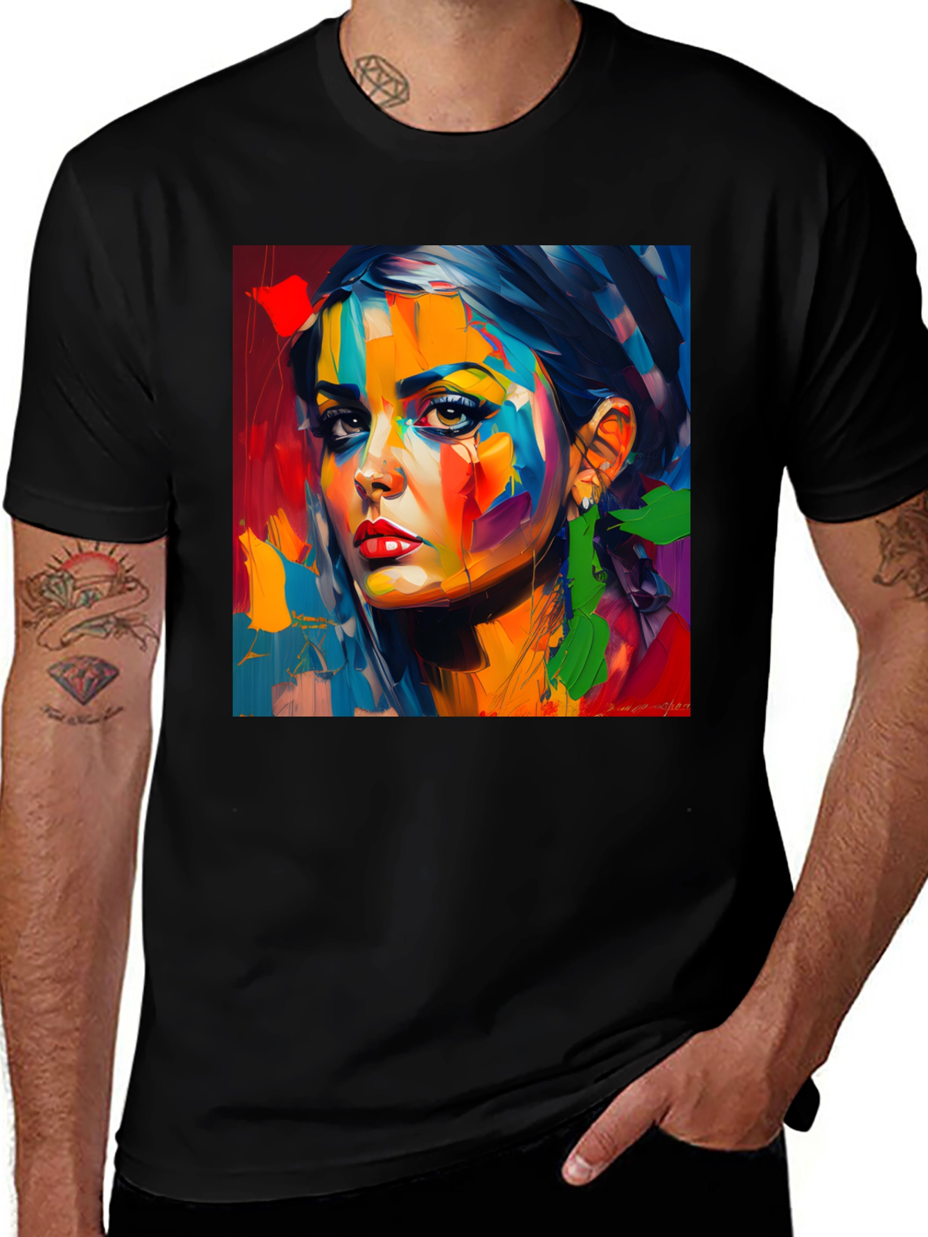 Variant 20 of Abstract Woman Portrait Graphic T-Shirt