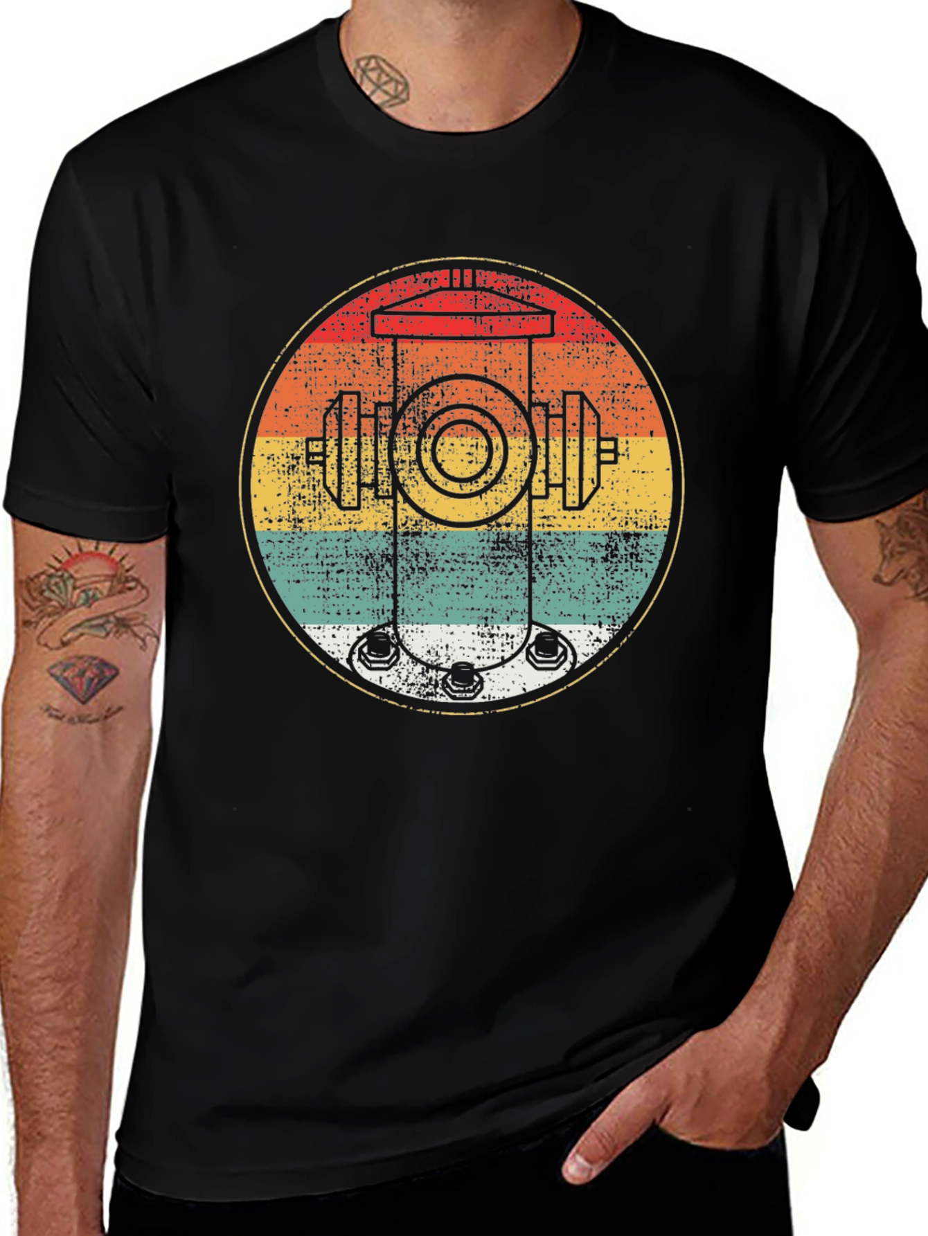 Variant 15 of Retro Fire Hydrant Graphic Tee