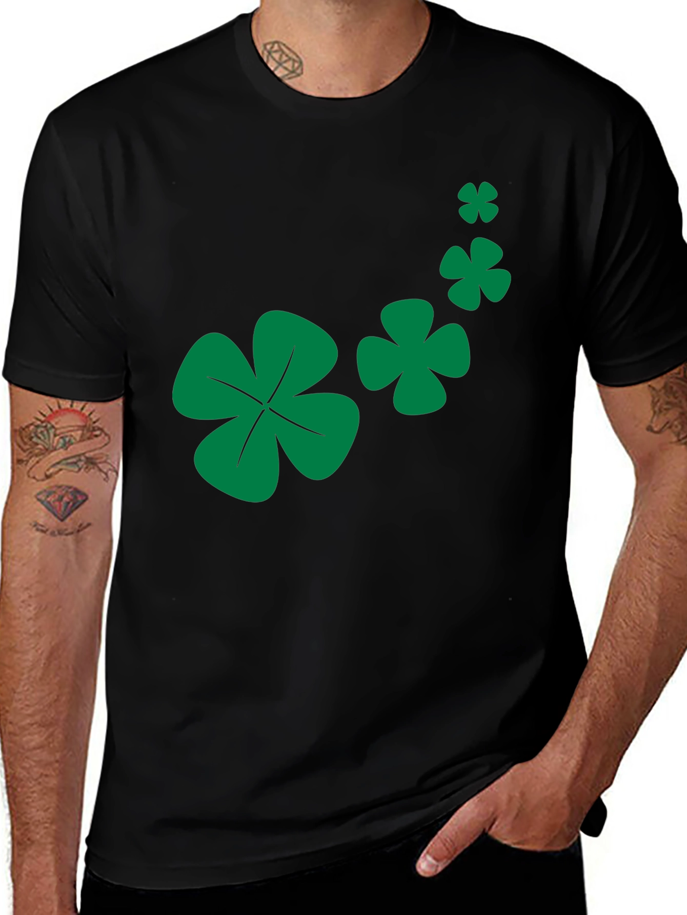 Lucky Clover Black T-Shirt