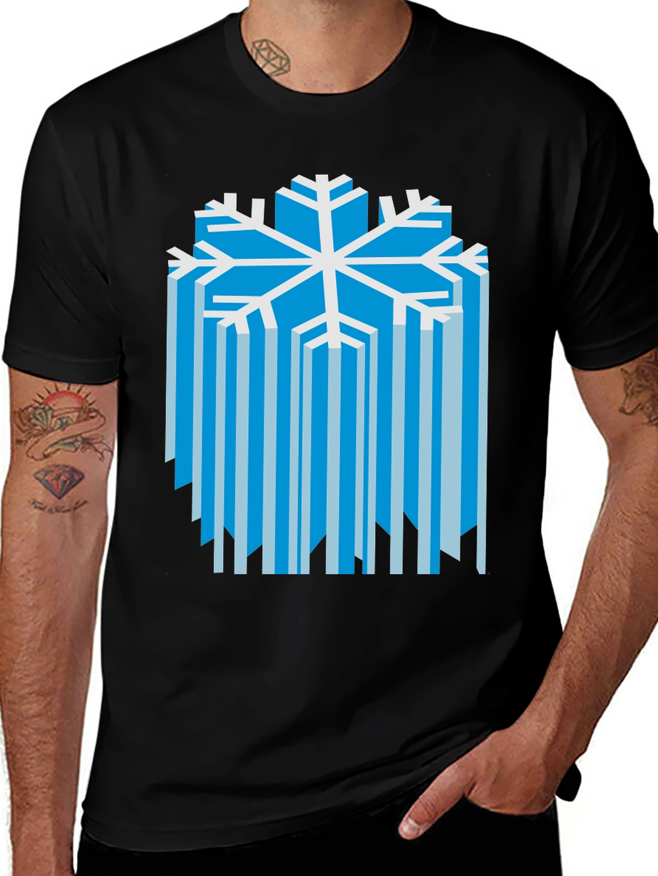 Variant 16 of Abstract Snowflake Graphic Tee - Winter Style