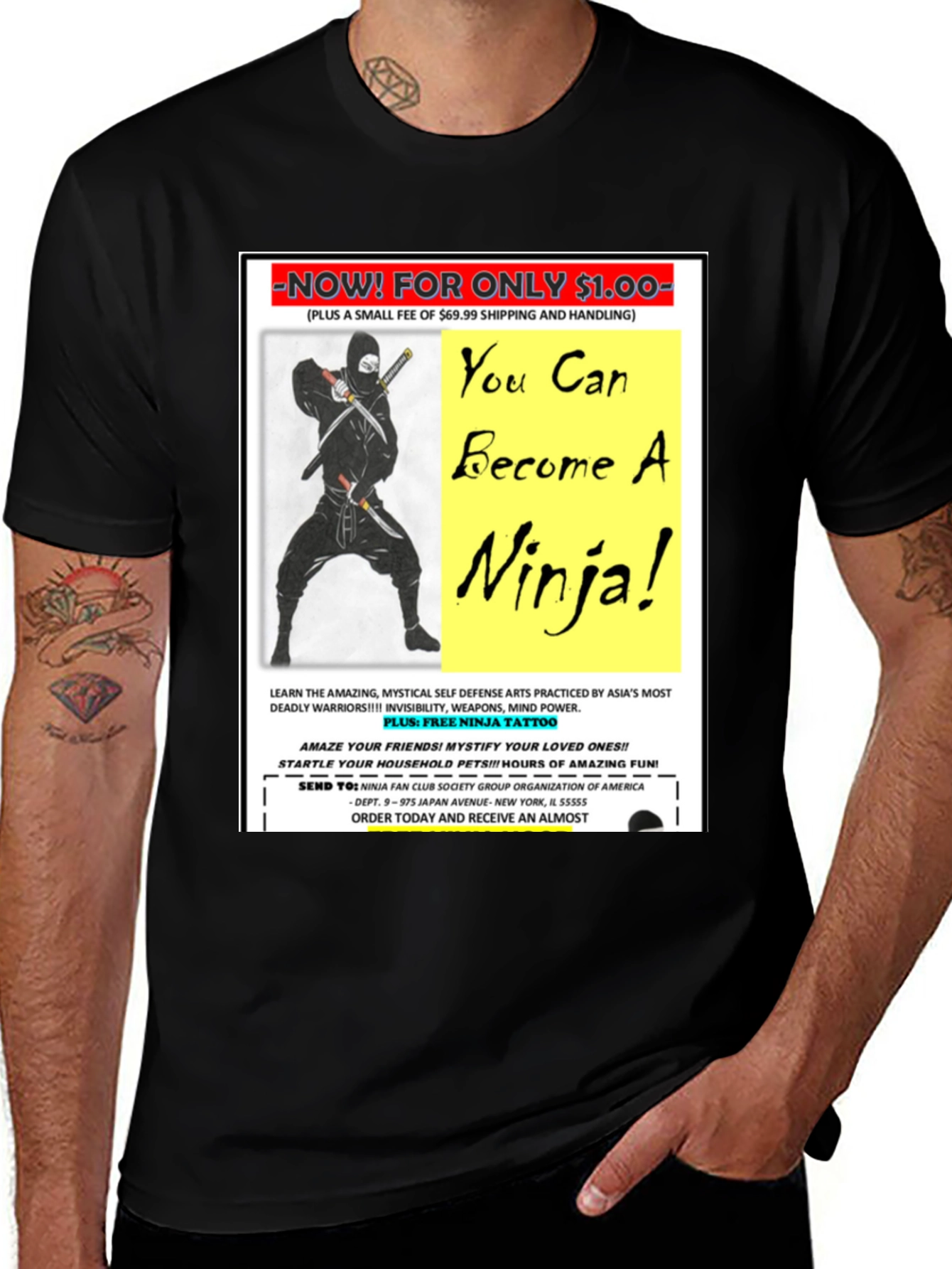 Variant 30 of Become A Ninja! Novelty Graphic T-Shirt