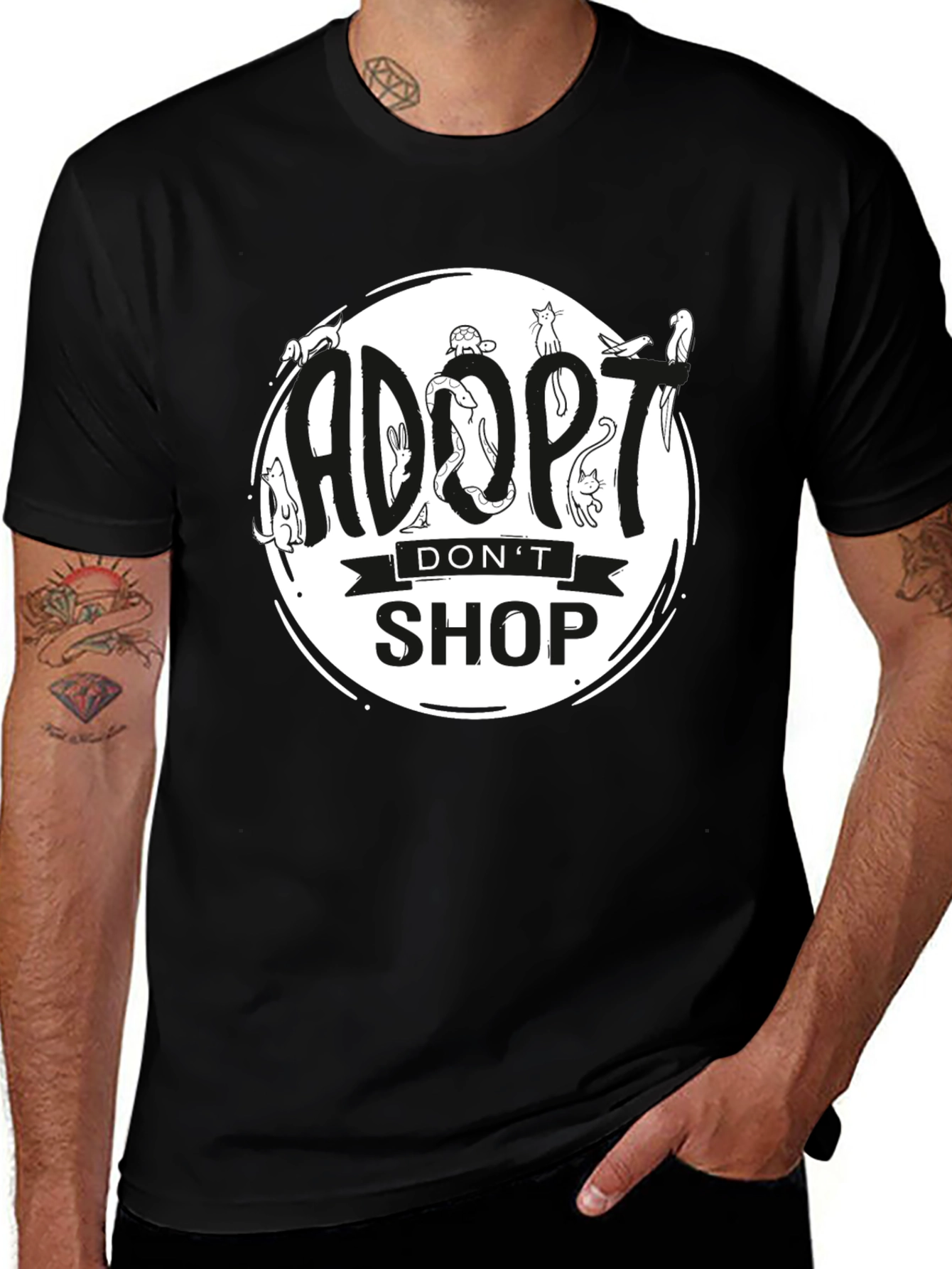 Variant 12 of Adopt Don't Shop T-Shirt - Animal Rescue Tee