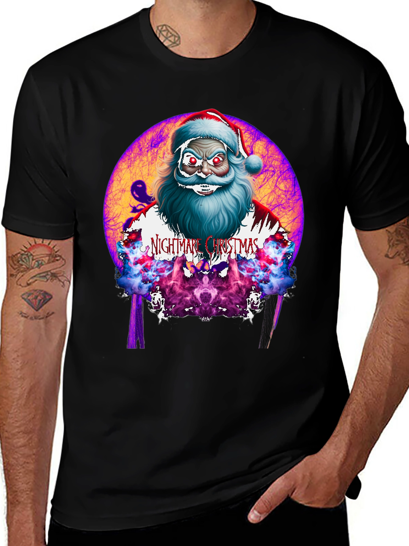 Nightmare Christmas Santa Graphic Tee