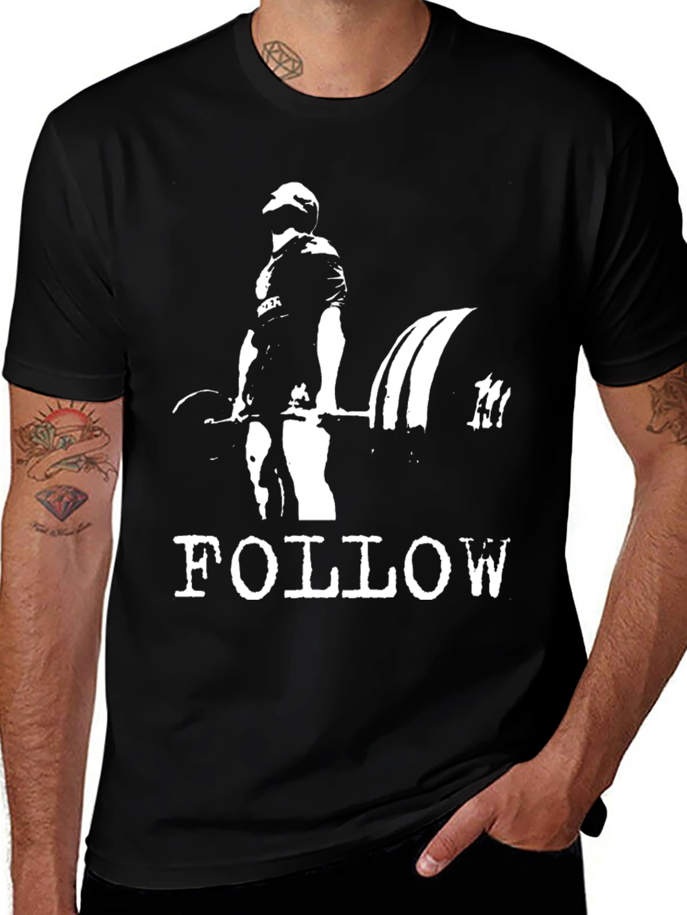 Variant 3 of Follow Weightlifting T-Shirt - Black
