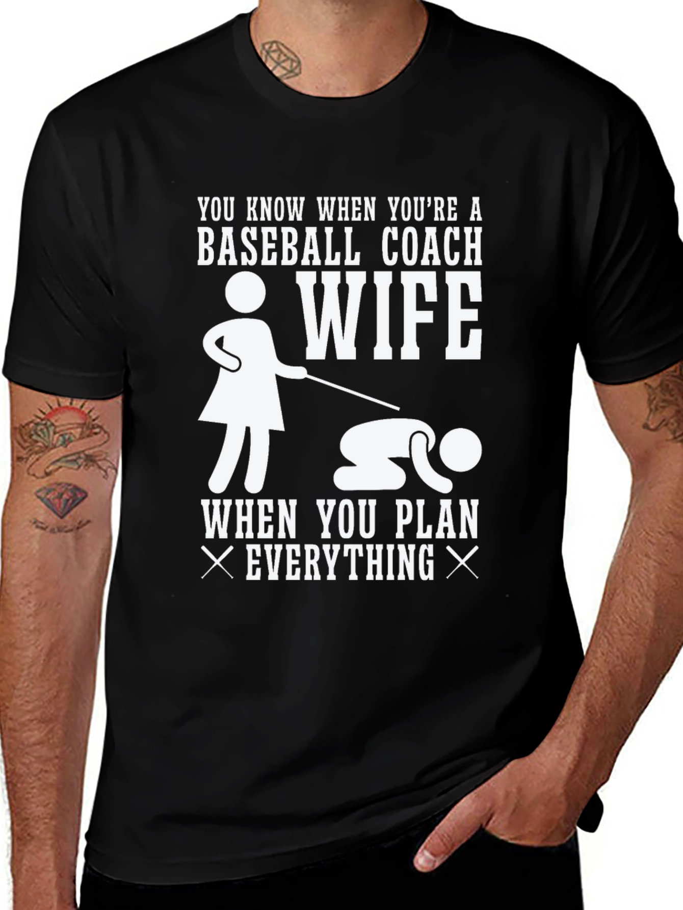 Variant 13 of Baseball Coach Wife Funny Graphic Tee