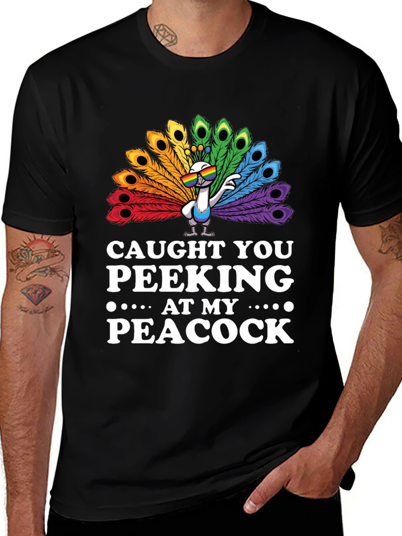 Caught You Peeking At My Peacock T-Shirt