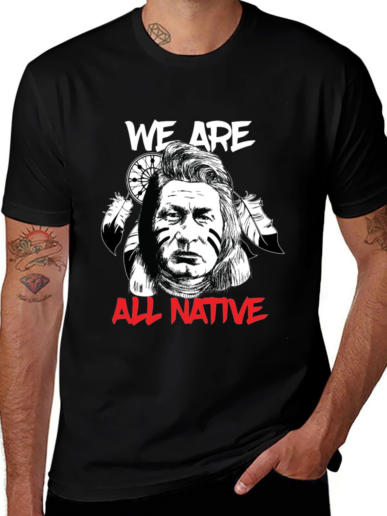 Variant 5 of We Are All Native T-Shirt - Graphic Print