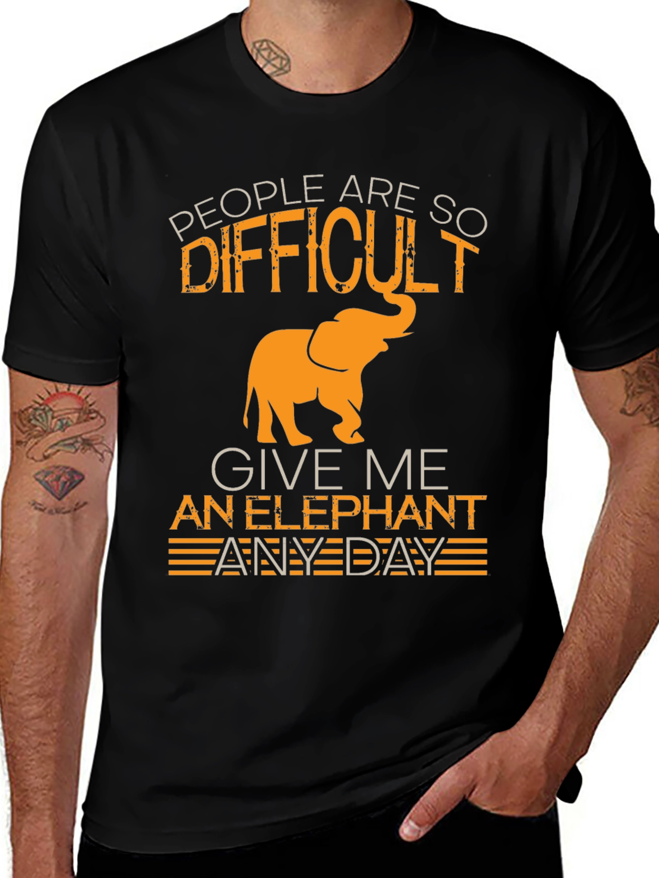 Variant 21 of Difficult People? Give me an Elephant T-Shirt