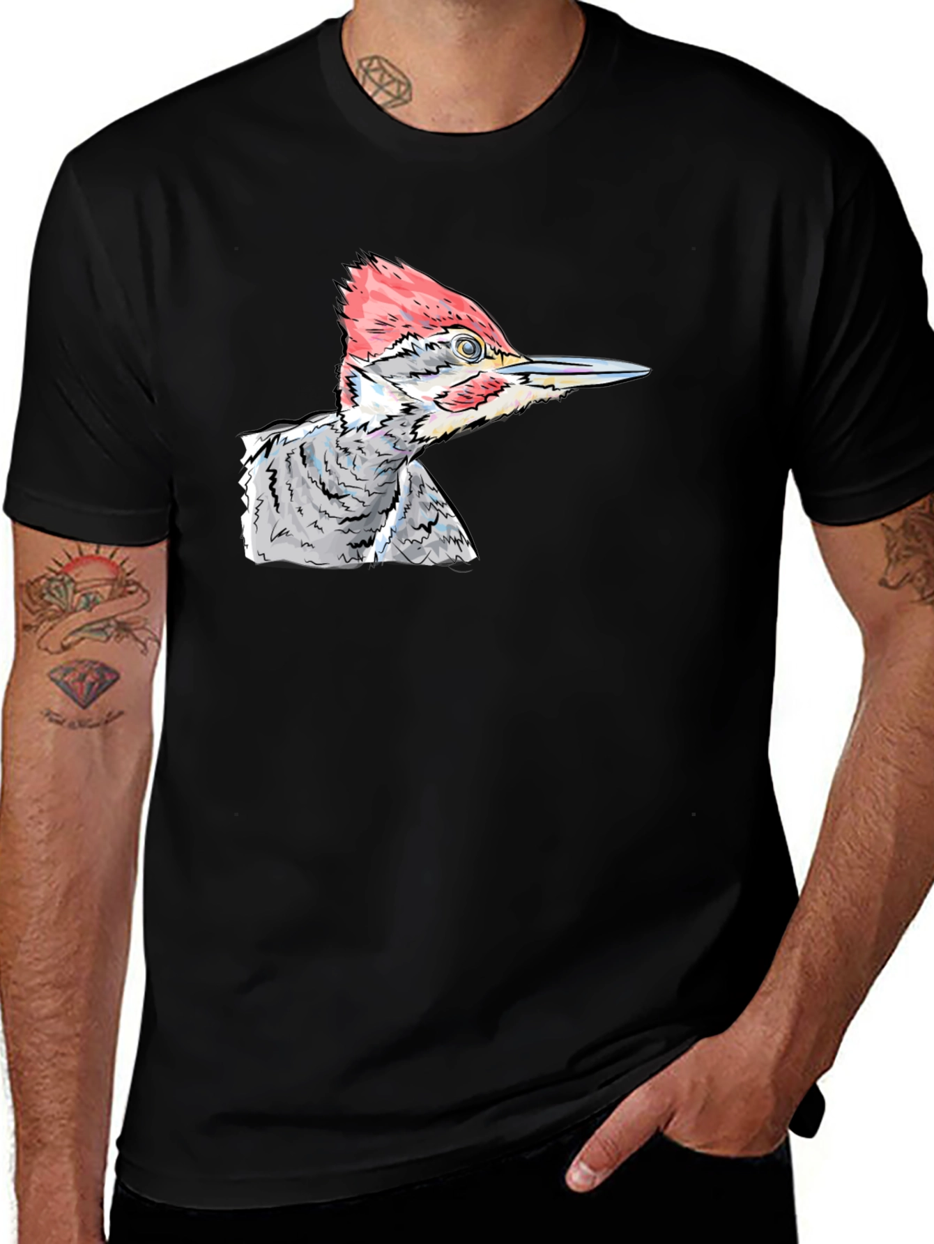 Variant 4 of Woodpecker Graphic T-Shirt - Unique Bird Design