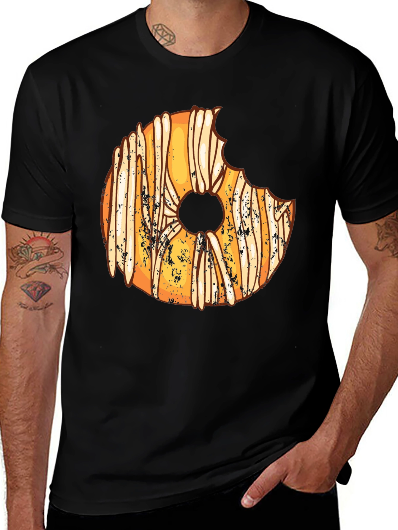 Variant 13 of Bitten Donut Graphic Tee - Sweet Tooth Fashion