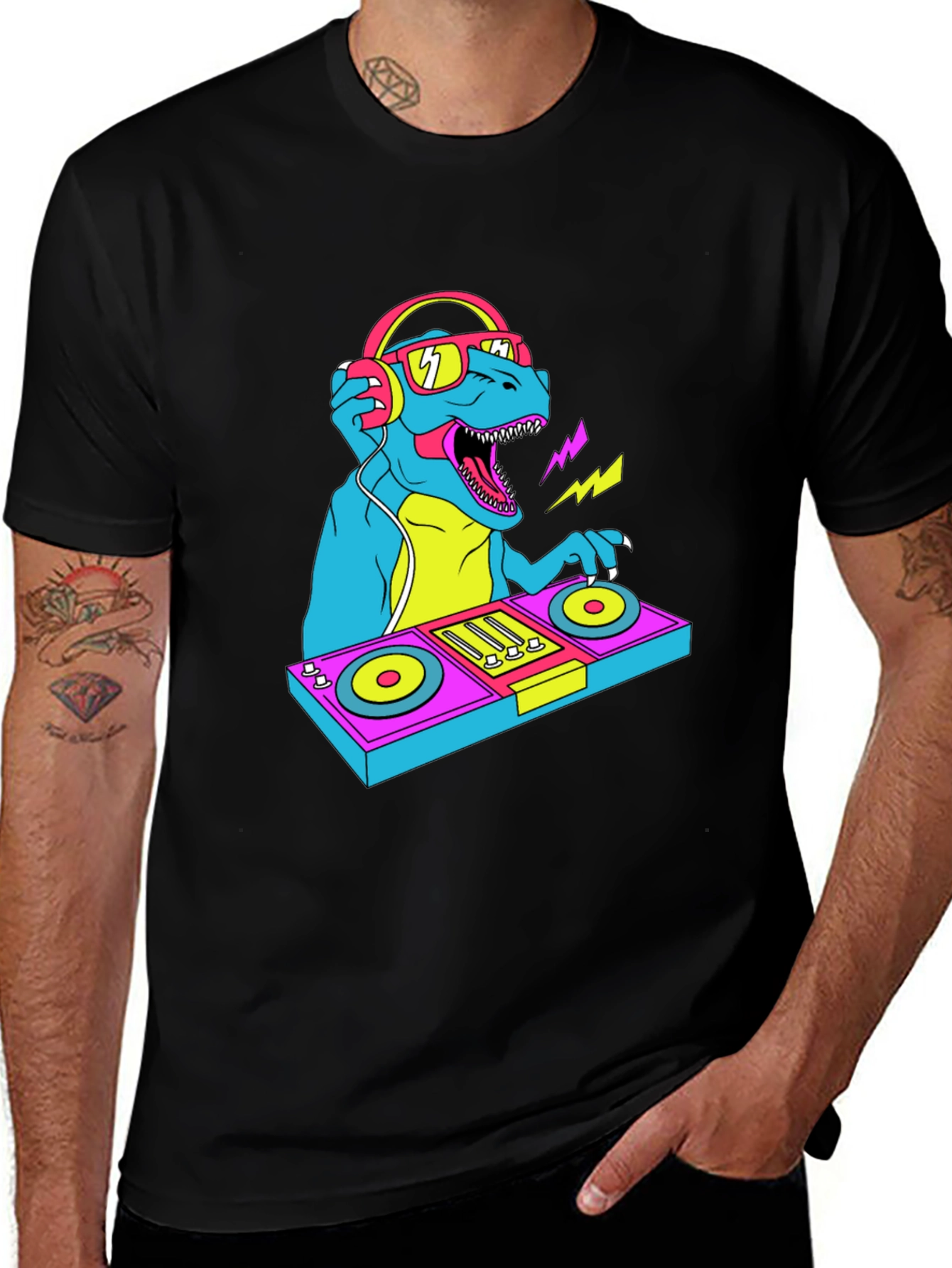 Variant 16 of DJ Dinosaur T-Shirt - Party Animal Tee