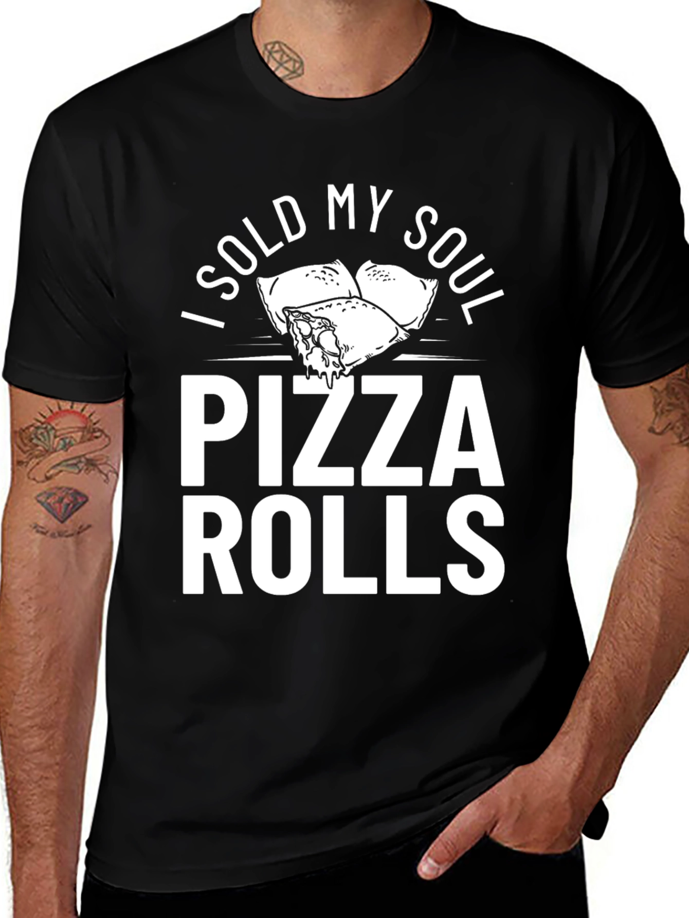 Variant 16 of Pizza Rolls Sold My Soul T-Shirt Funny Foodie Tee