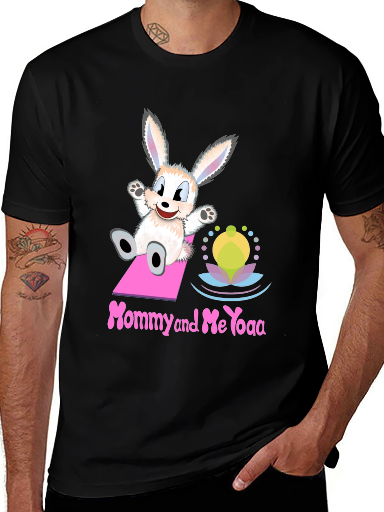Variant 3 of Mommy & Me Yoga Rabbit Graphic Tee