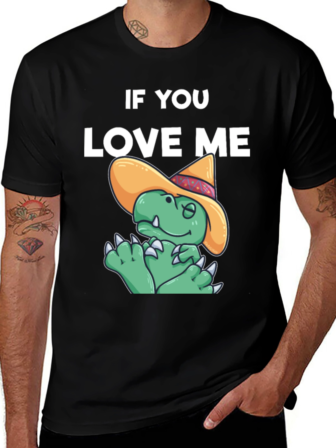 Variant 17 of If You Love Me Dino T-Shirt
