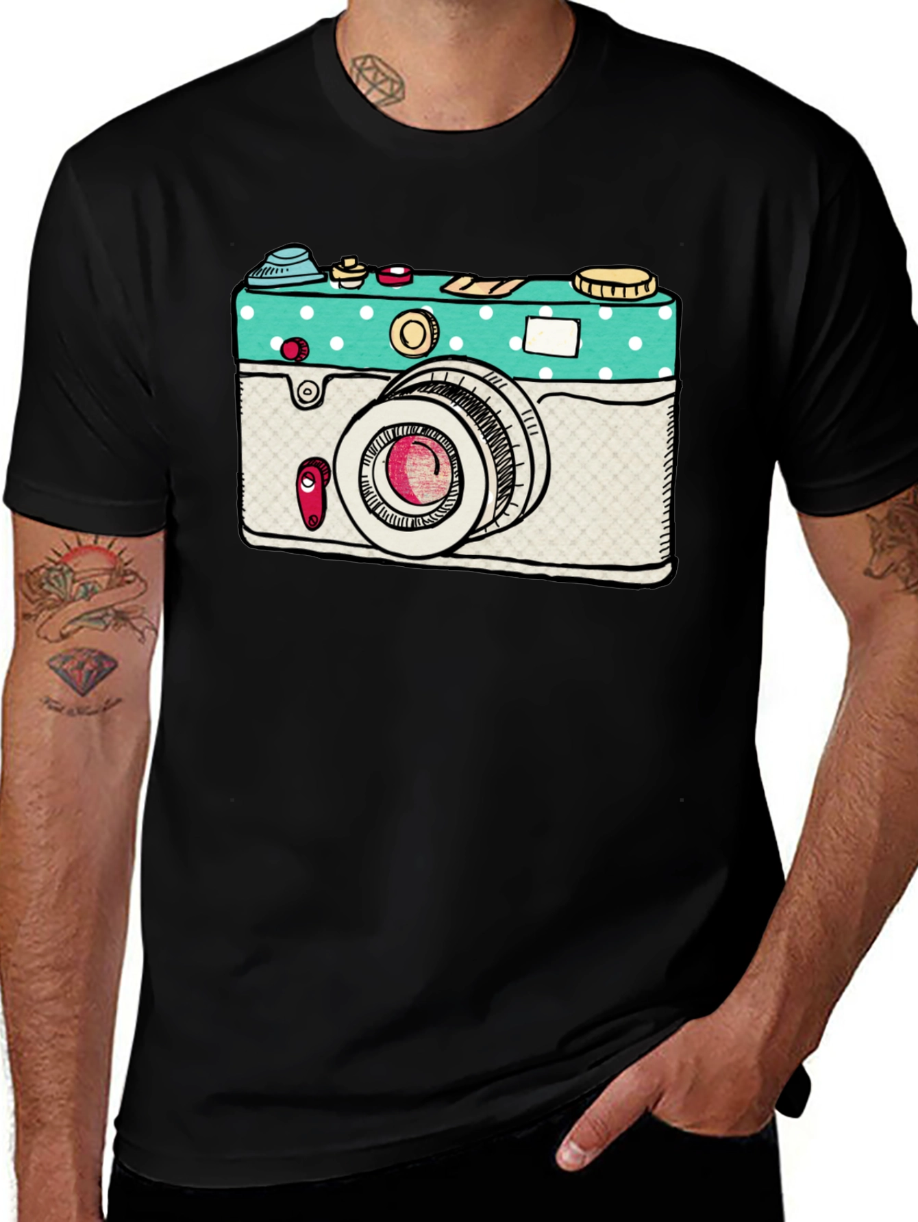 Variant 3 of Vintage Camera Graphic Tee - Stylish Retro Design