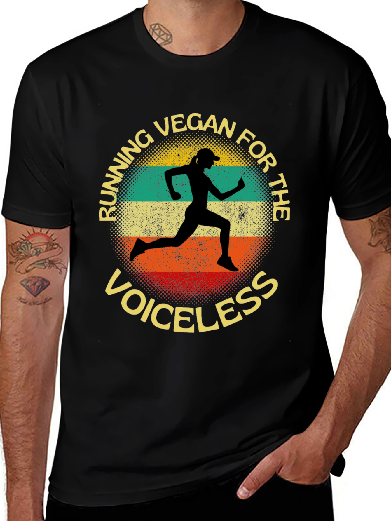 Variant 17 of Vegan Runner T-Shirt - Running for the Voiceless