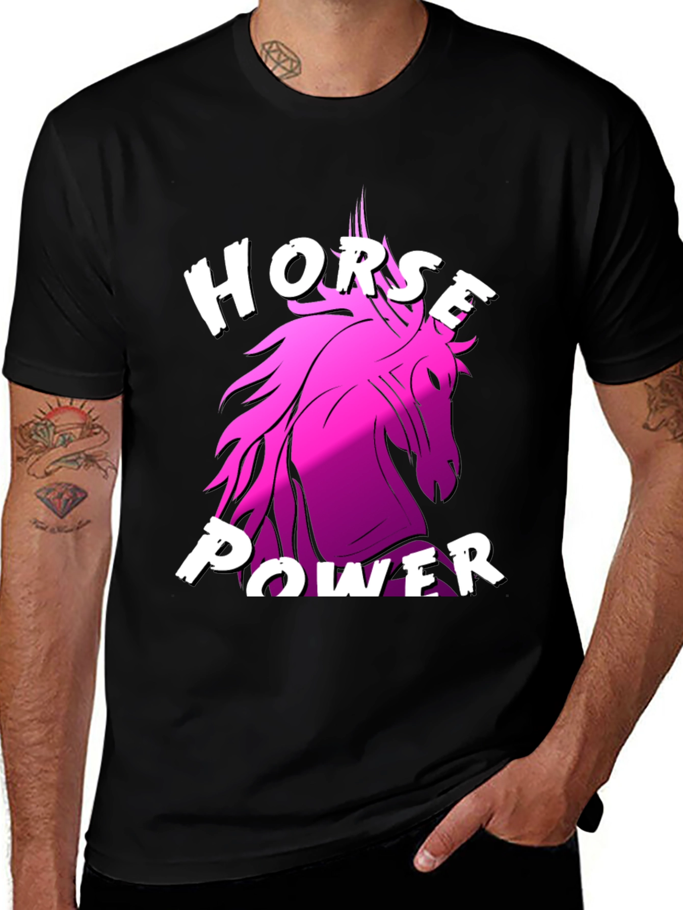 Variant 19 of Horse Power T-Shirt - Graphic Tee