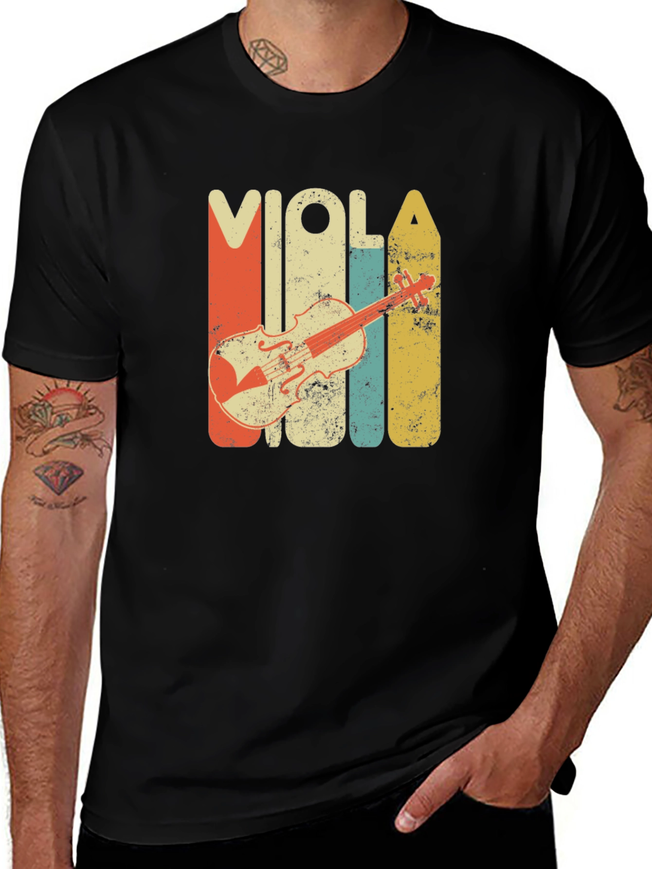 Variant 17 of Retro Viola T-Shirt - Vintage Music Tee