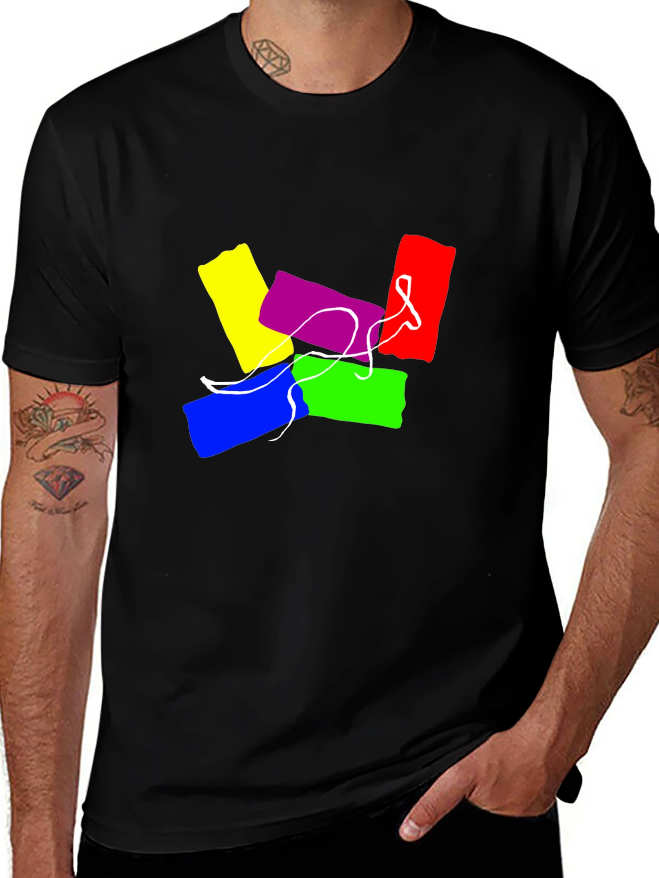 Variant 29 of Abstract Art Graphic Tee - Cool Casual Style