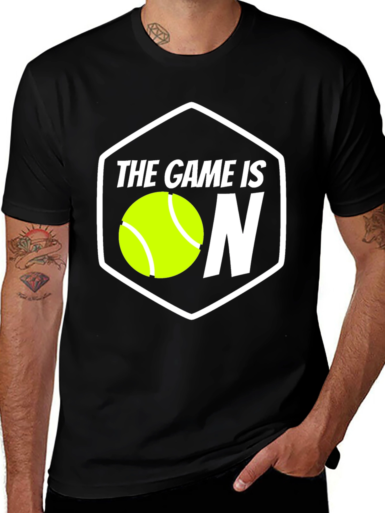 Variant 11 of The Game Is On - Tennis T-Shirt