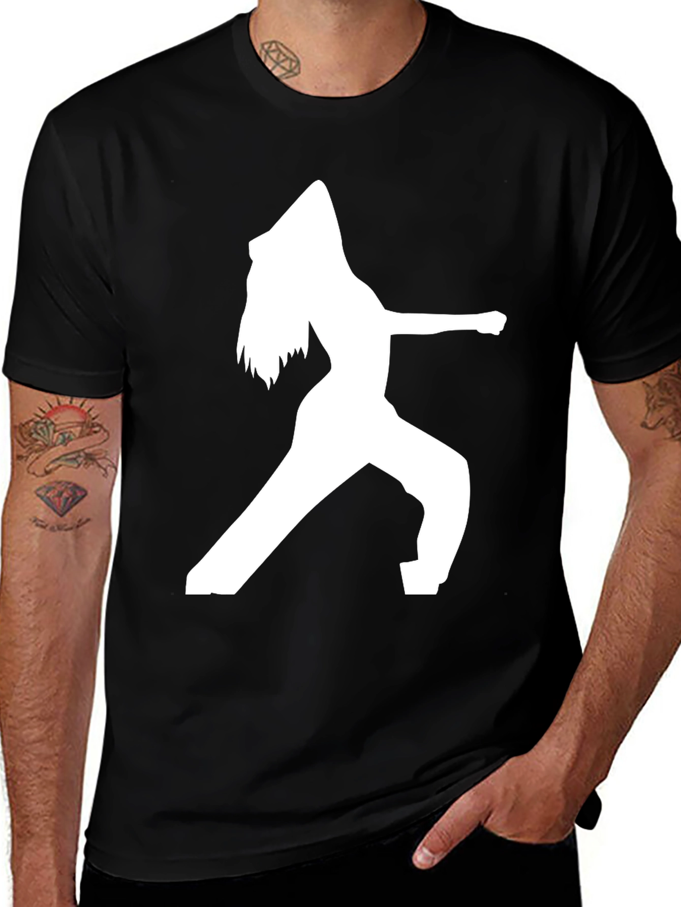 Variant 11 of Street Dance Silhouette Black T-Shirt