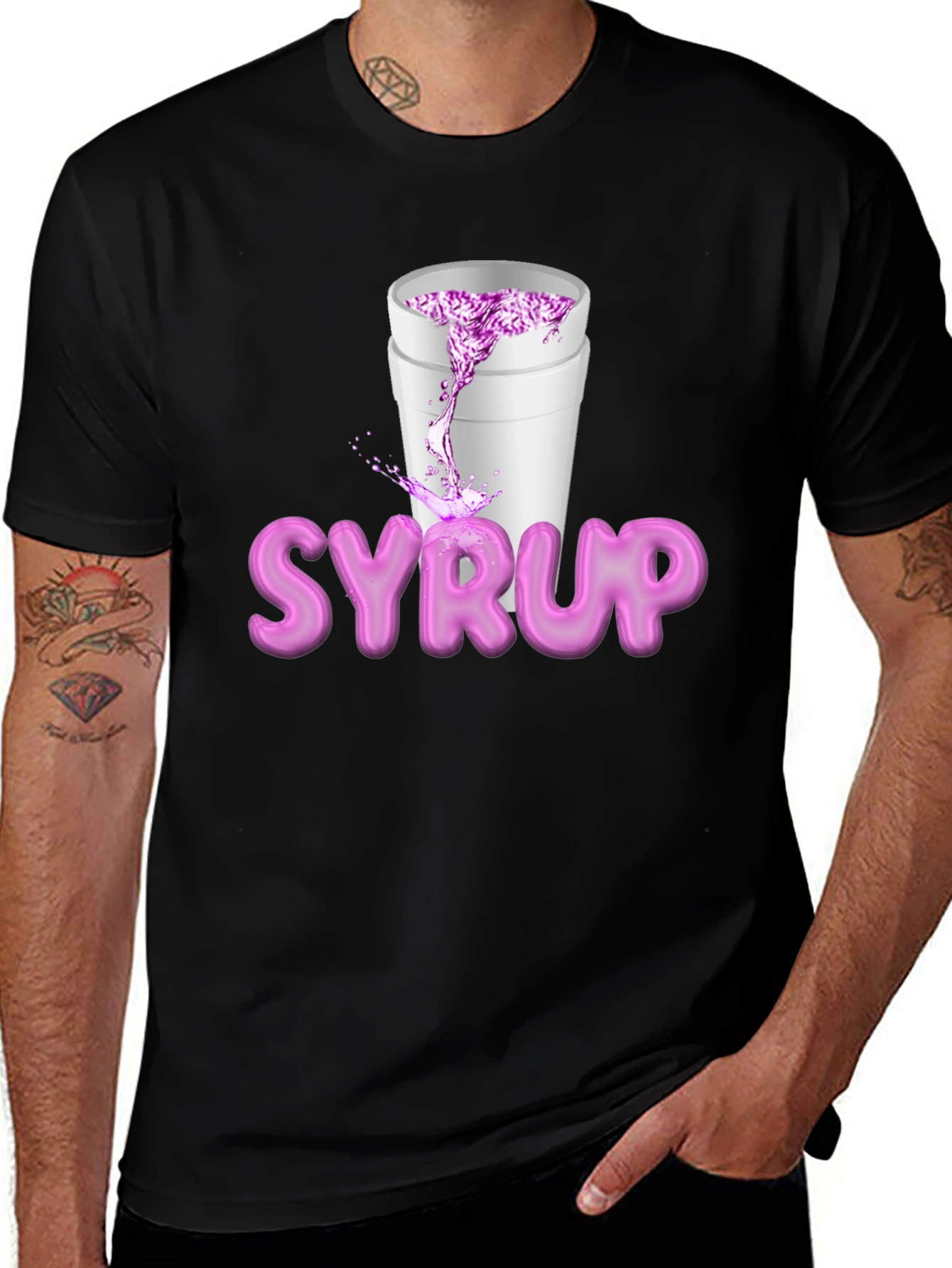 Syrup Graphic T-Shirt - Trendy Style