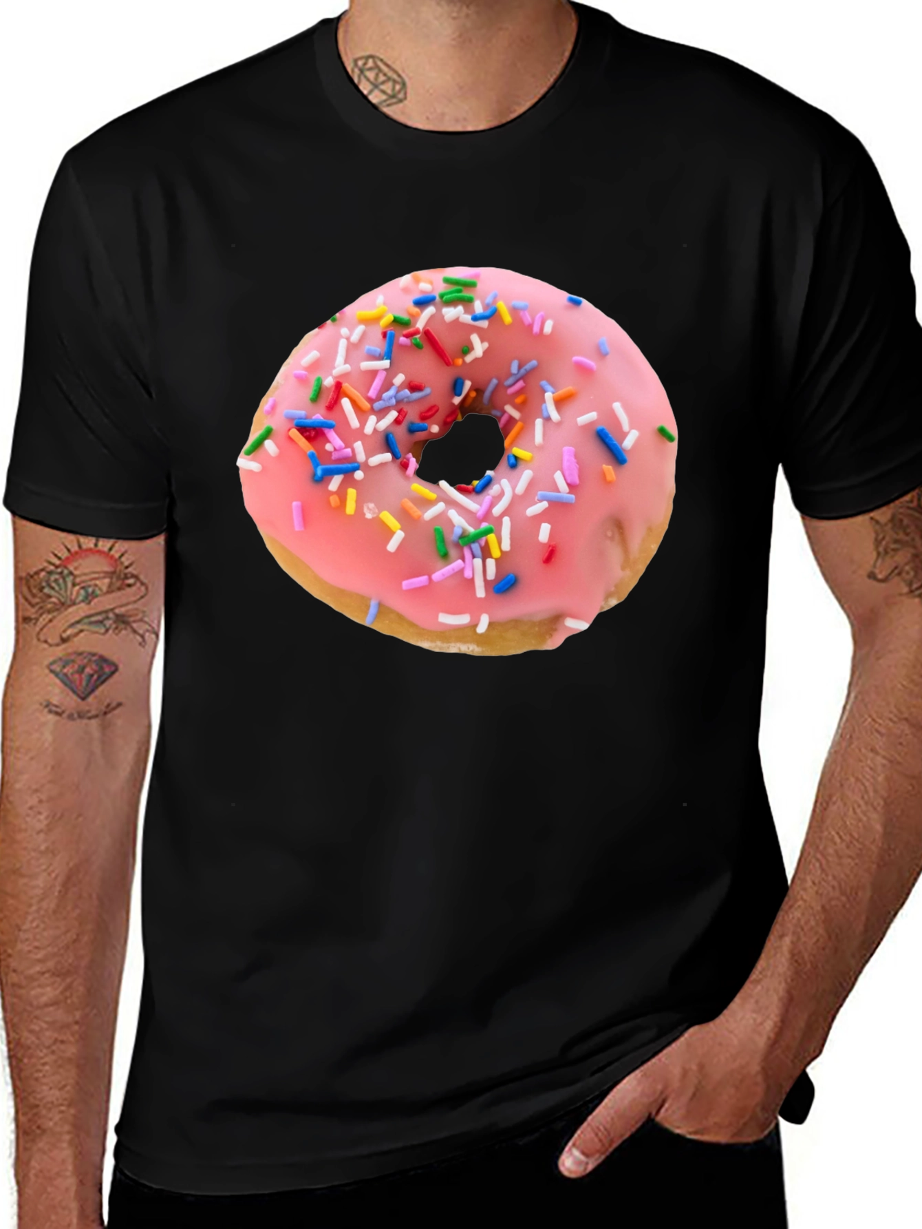 Variant 2 of Sprinkled Donut T-Shirt - Sweet Tooth Fashion