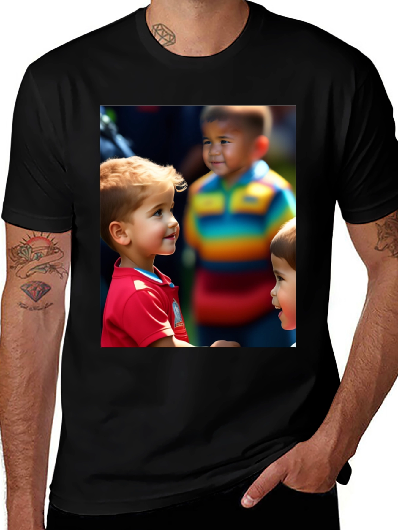 Variant 3 of Unique T-Shirt with Adorable Children Print