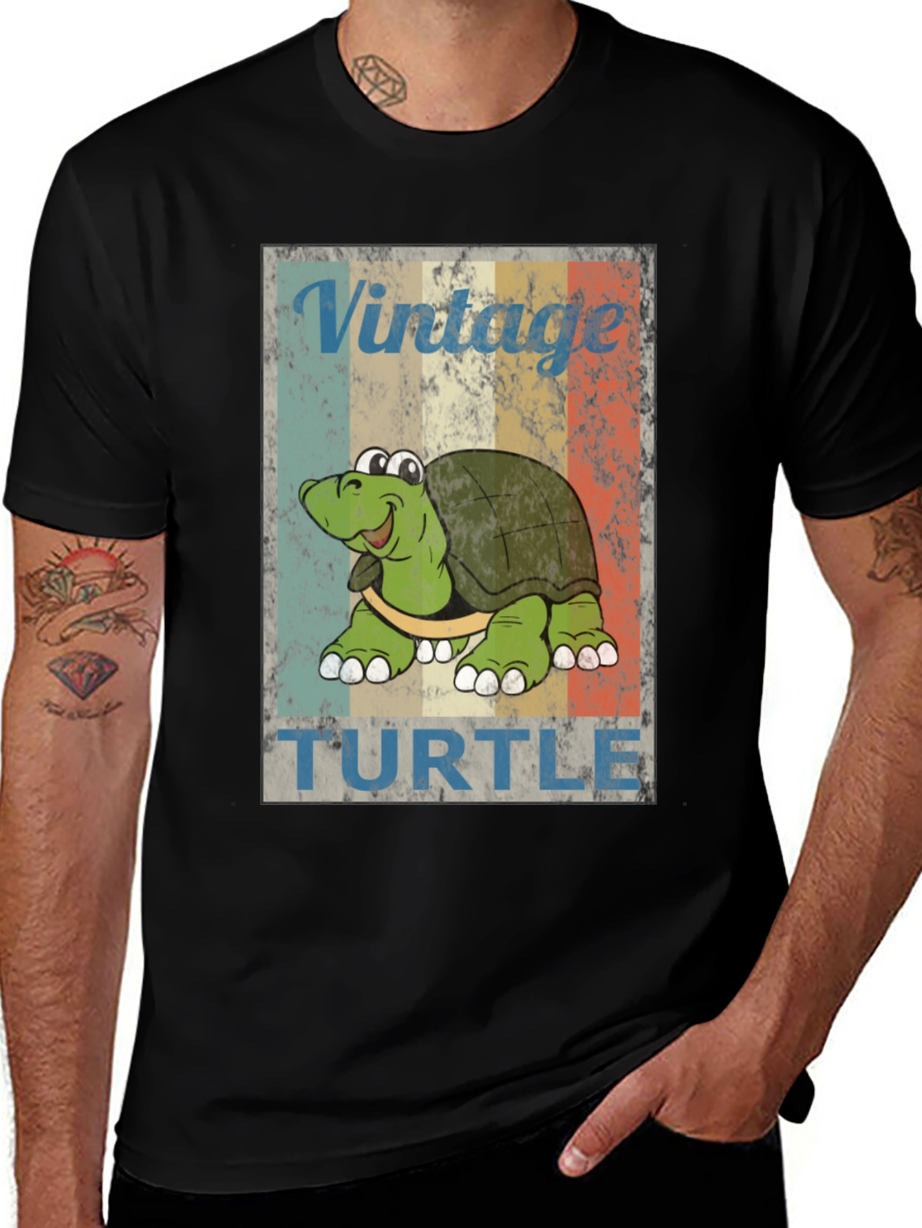 Variant 15 of Vintage Turtle Graphic Tee - Retro Style