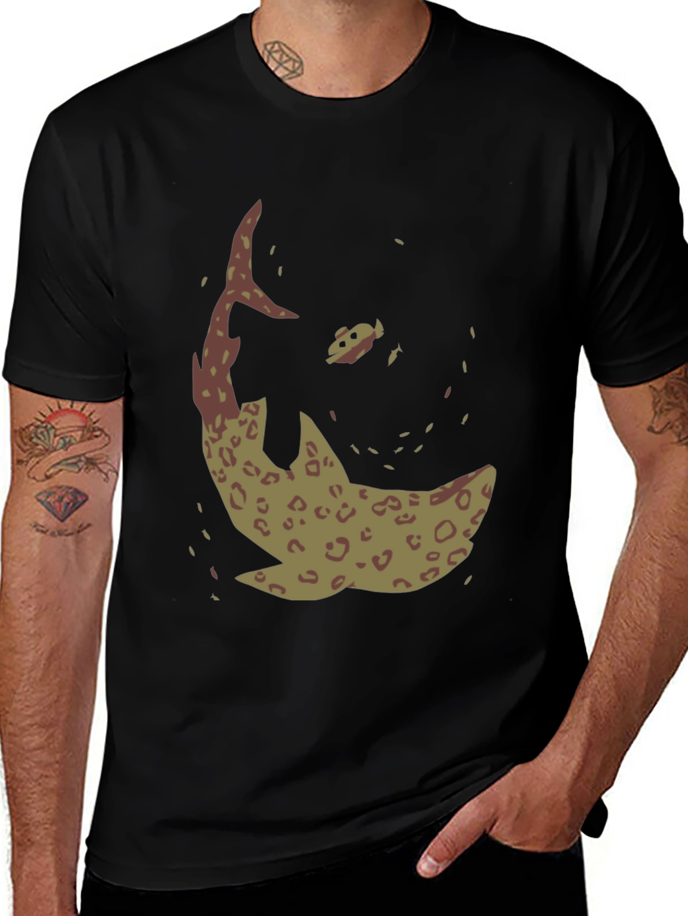 Variant 6 of Leopard Shark Graphic Tee - Unique Ocean Style