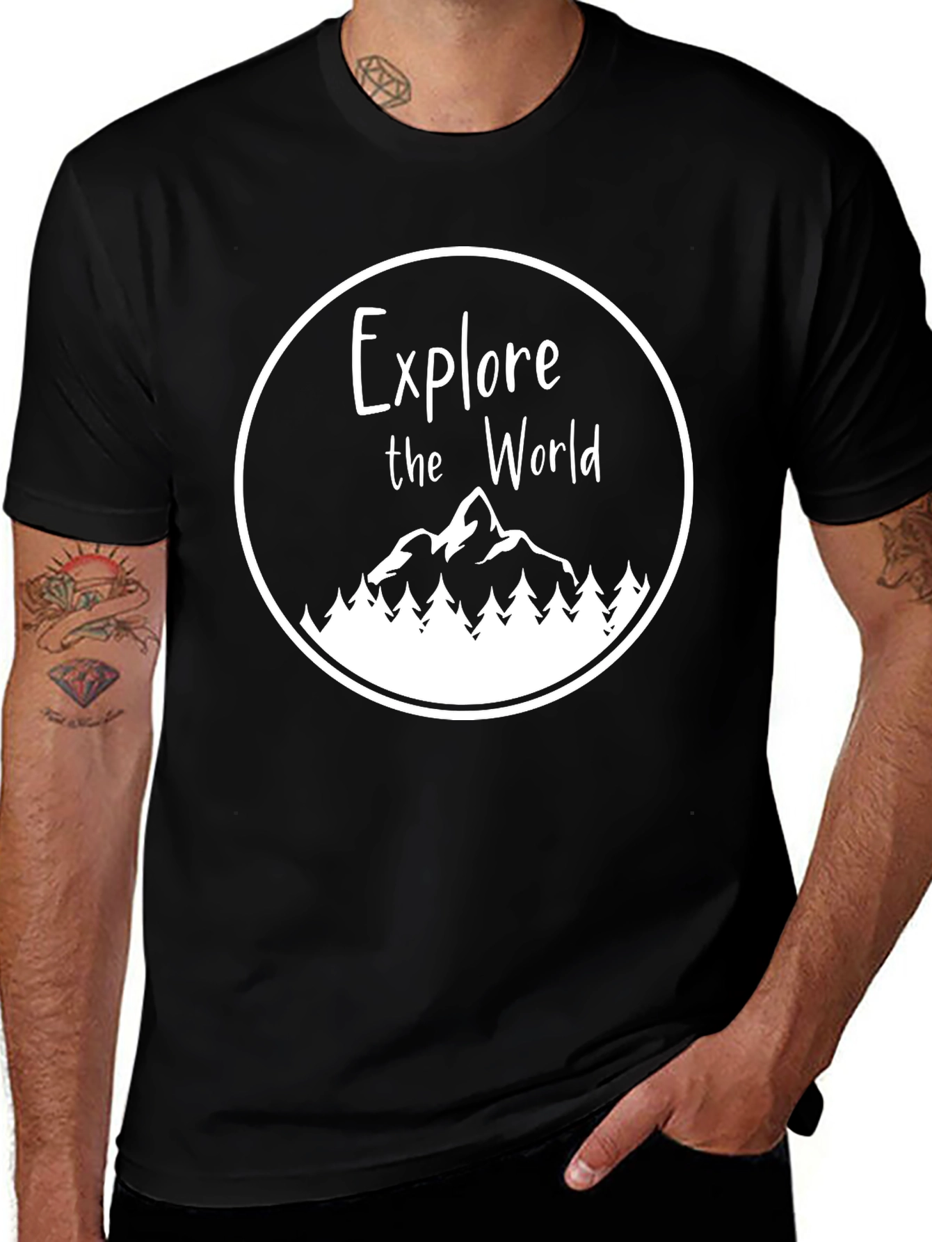 Variant 22 of Explore the World Graphic Tee - Black