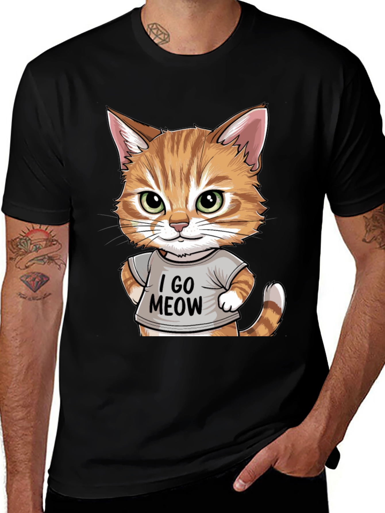 Variant 26 of I Go Meow Cat Graphic Print T-Shirt