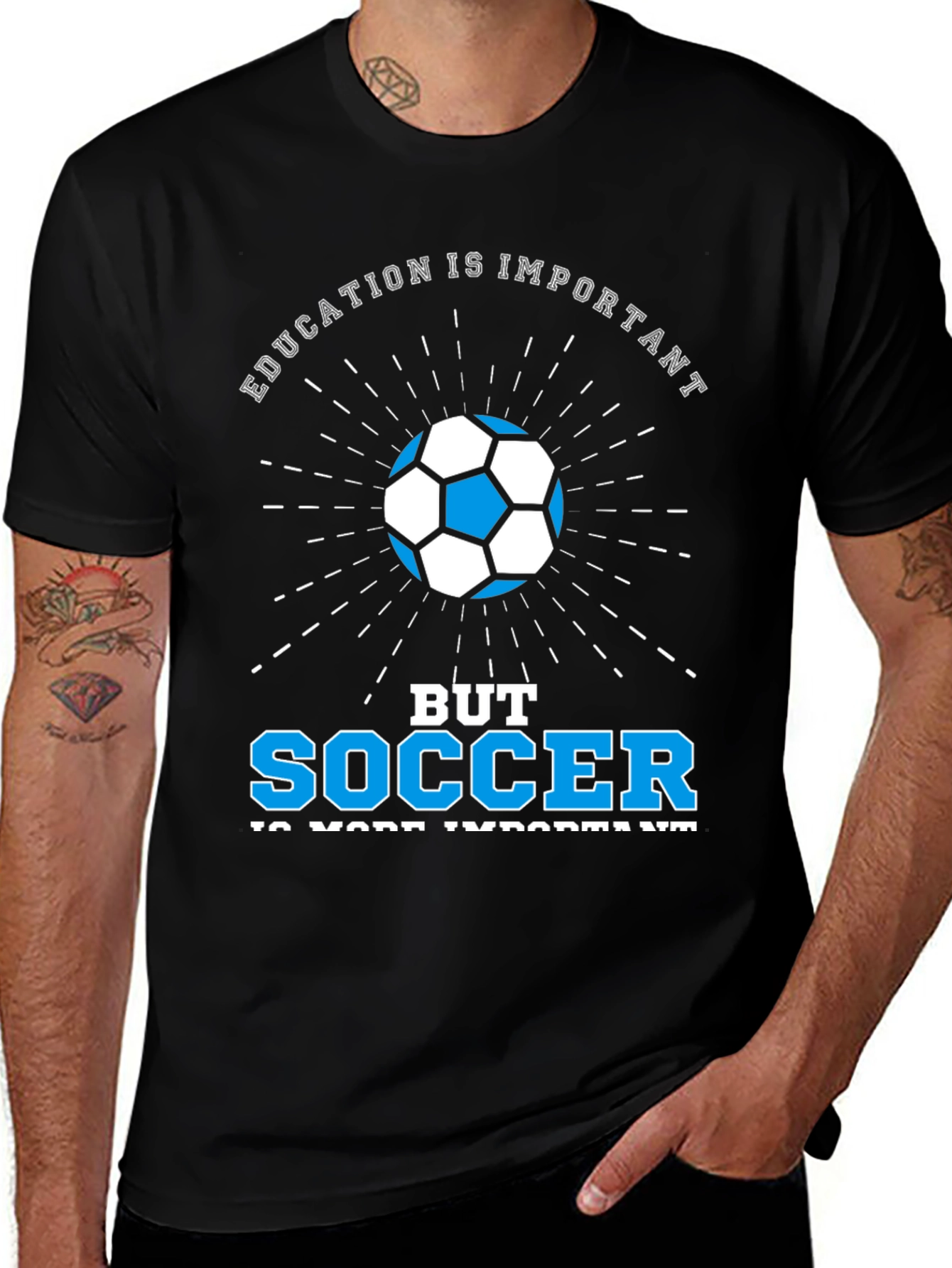 Variant 23 of Education Important But Soccer T-Shirt