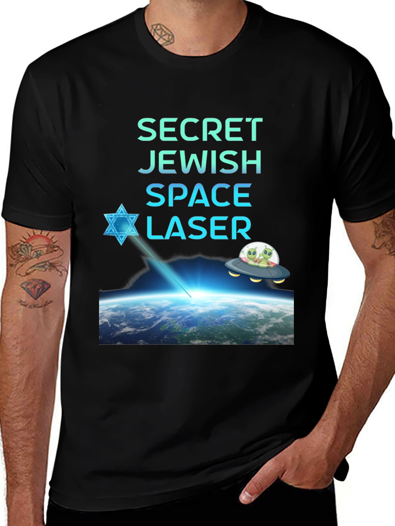 Variant 16 of Secret Jewish Space Laser T-Shirt
