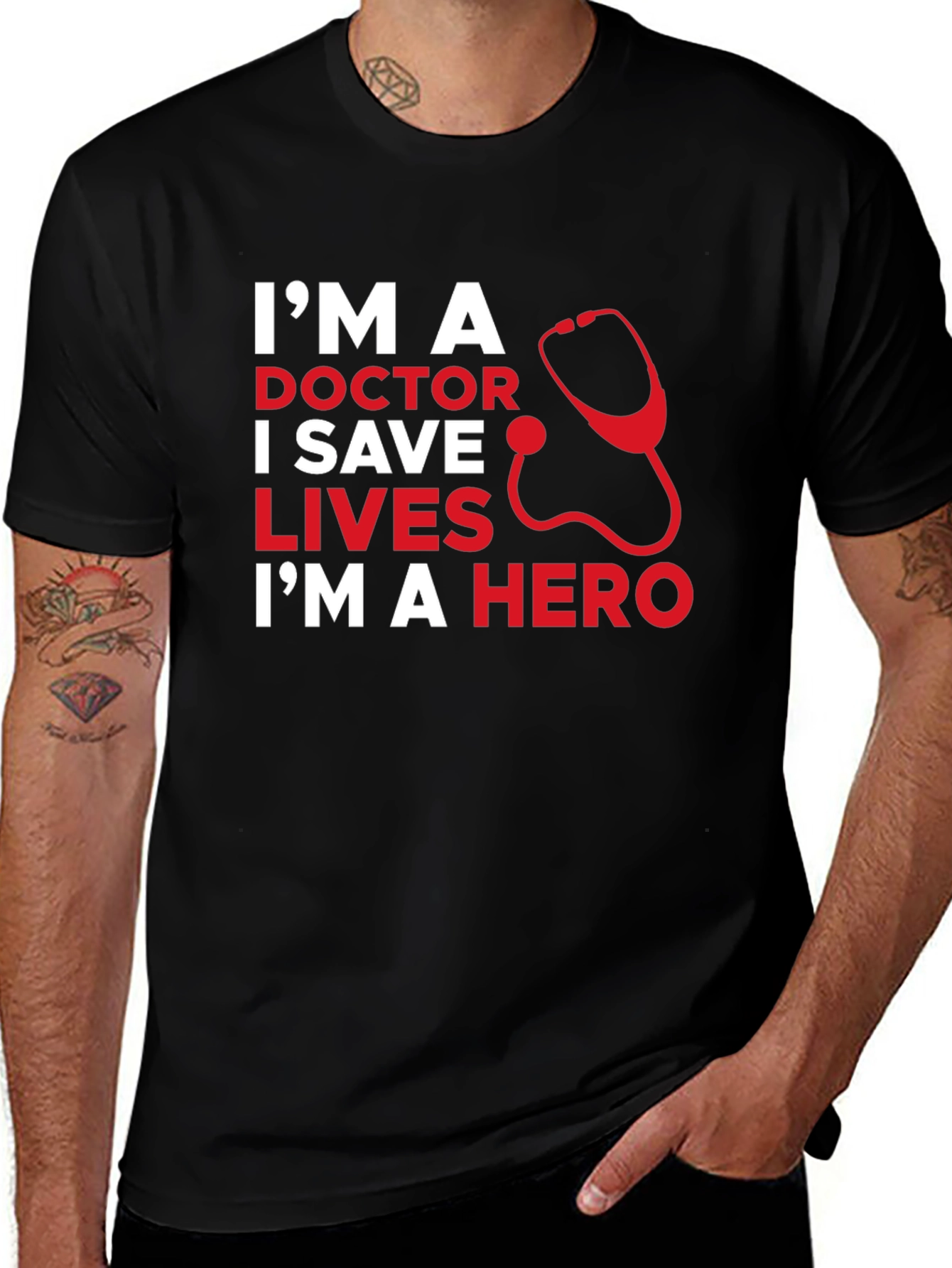 Variant 24 of Doctor Hero Graphic T-Shirt - Save Lives!