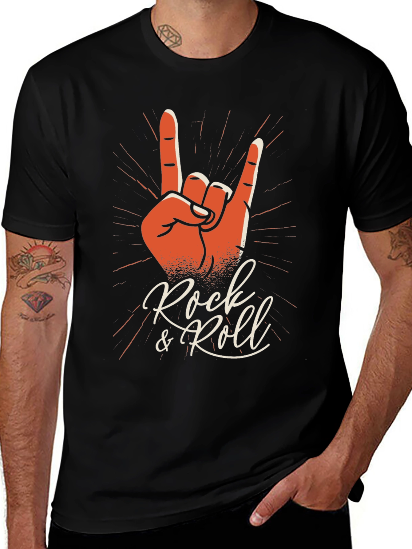 Variant 12 of Rock & Roll Graphic T-Shirt - Vintage Style