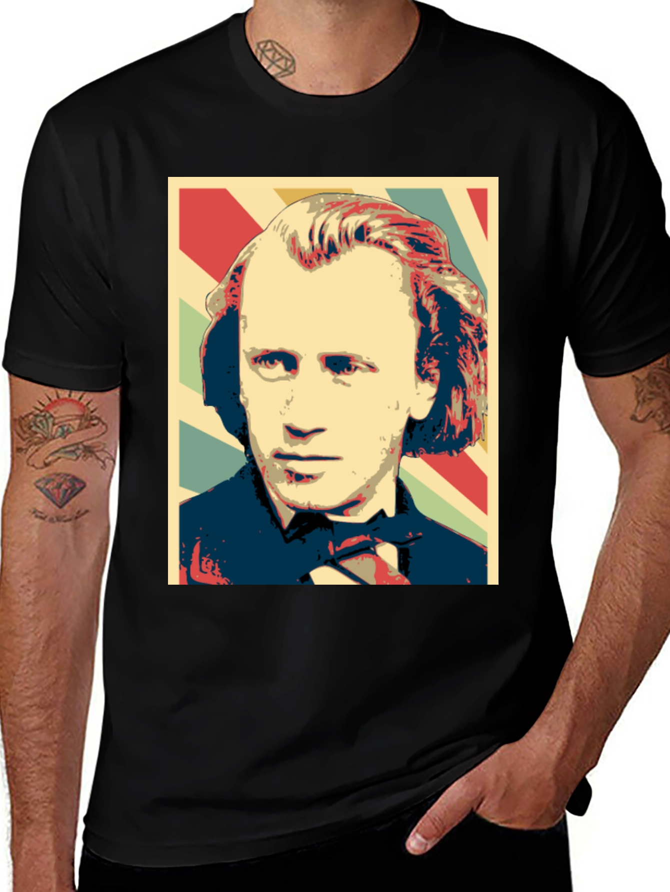 Johannes Brahms Graphic Tee - Classic Composer Portrait