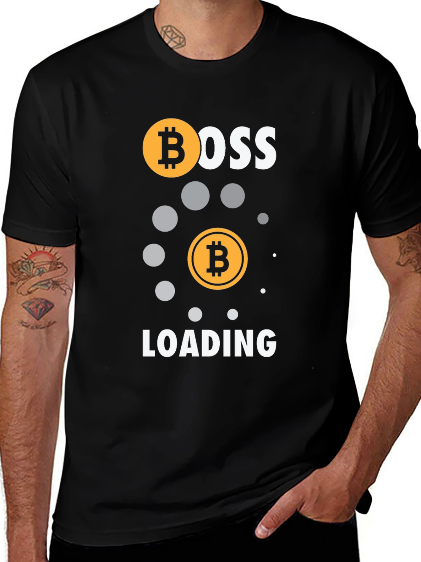 Bitcoin Boss Loading Black T-Shirt