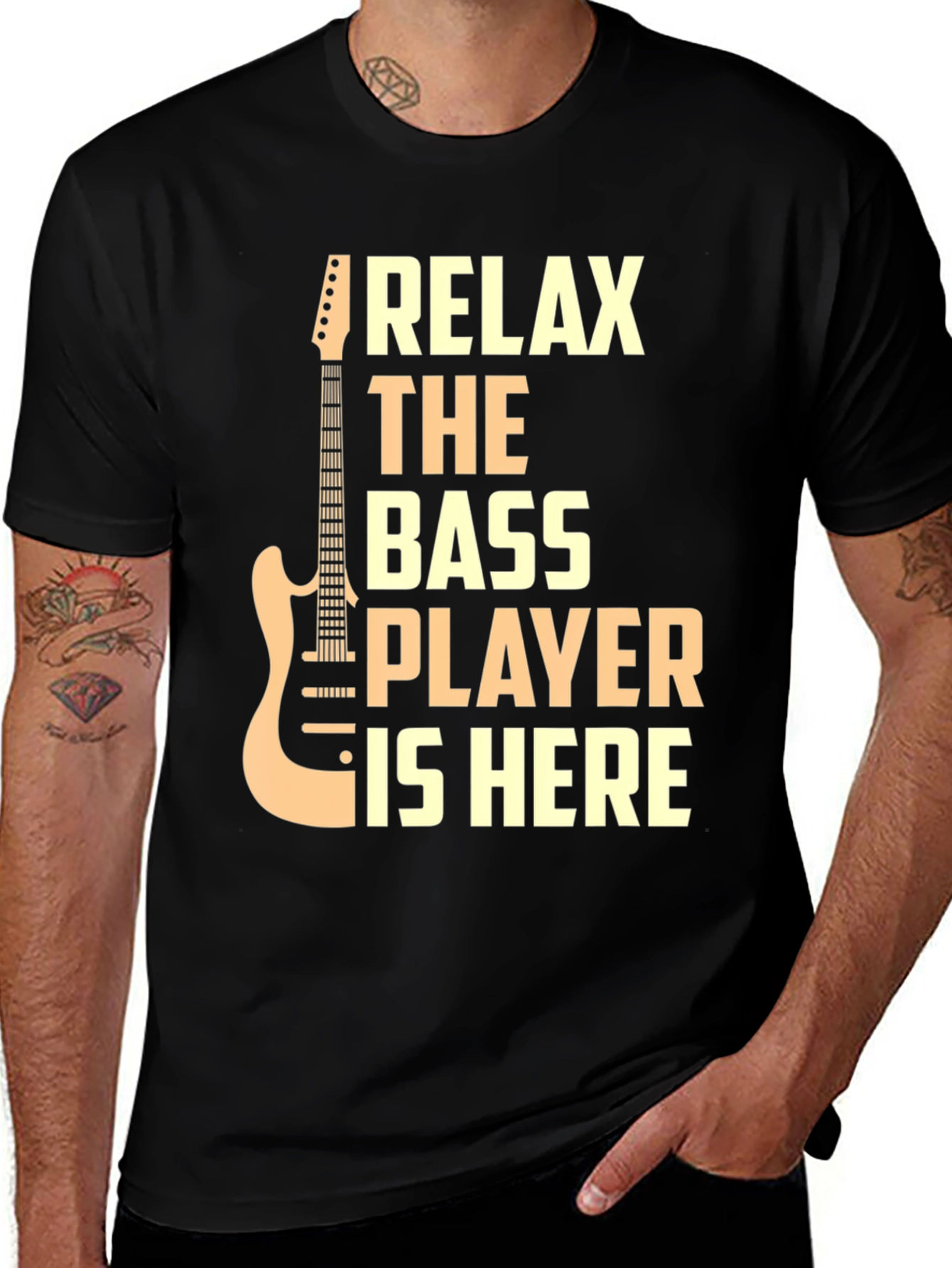 Variant 5 of Relax The Bass Player Is Here Graphic T-Shirt