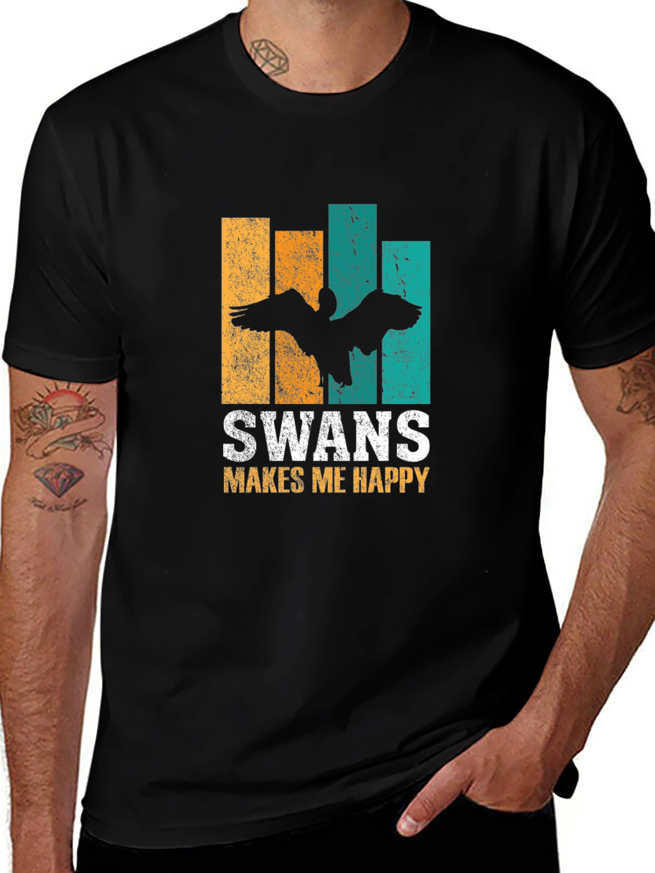 Variant 6 of Swans Make Me Happy Graphic Tee